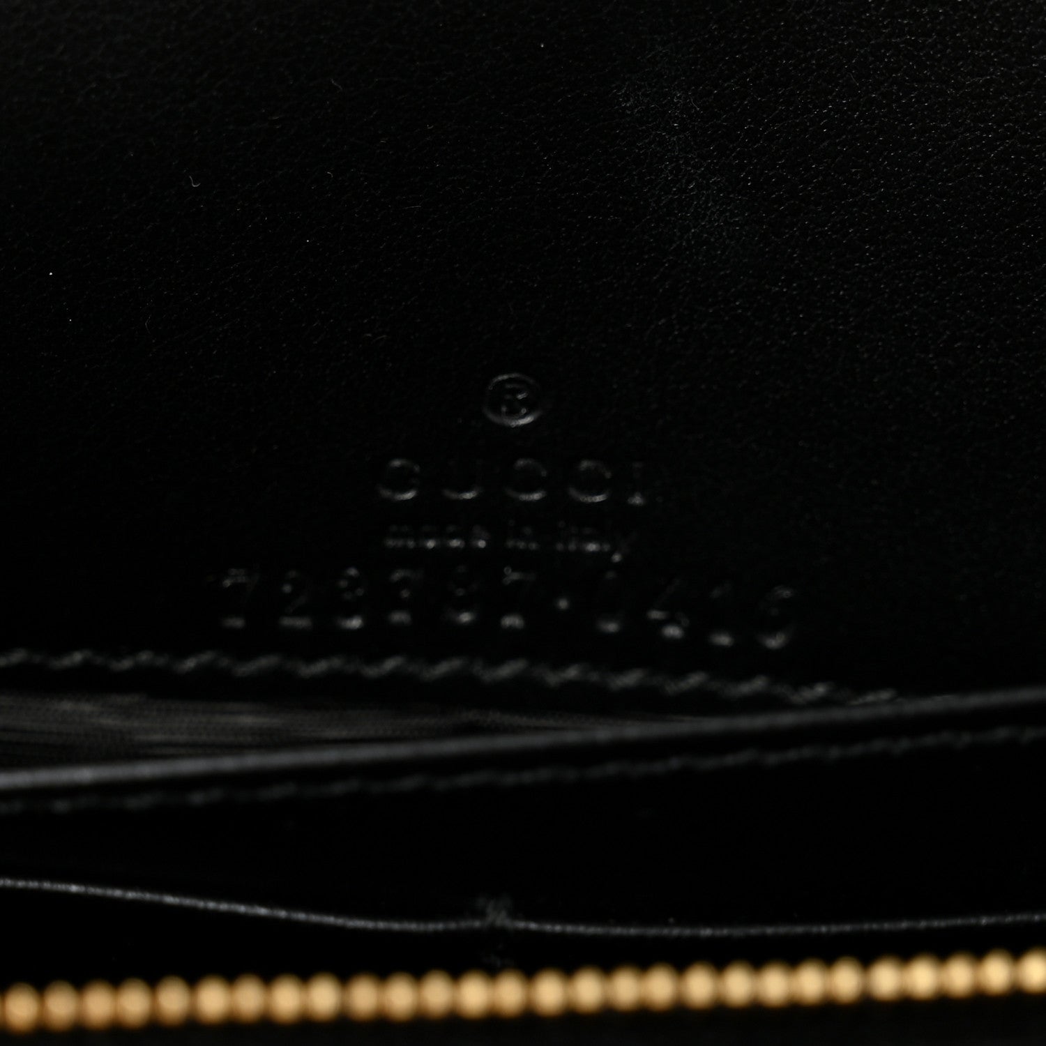 Calfskin GG Matelasse Chain Wallet Black