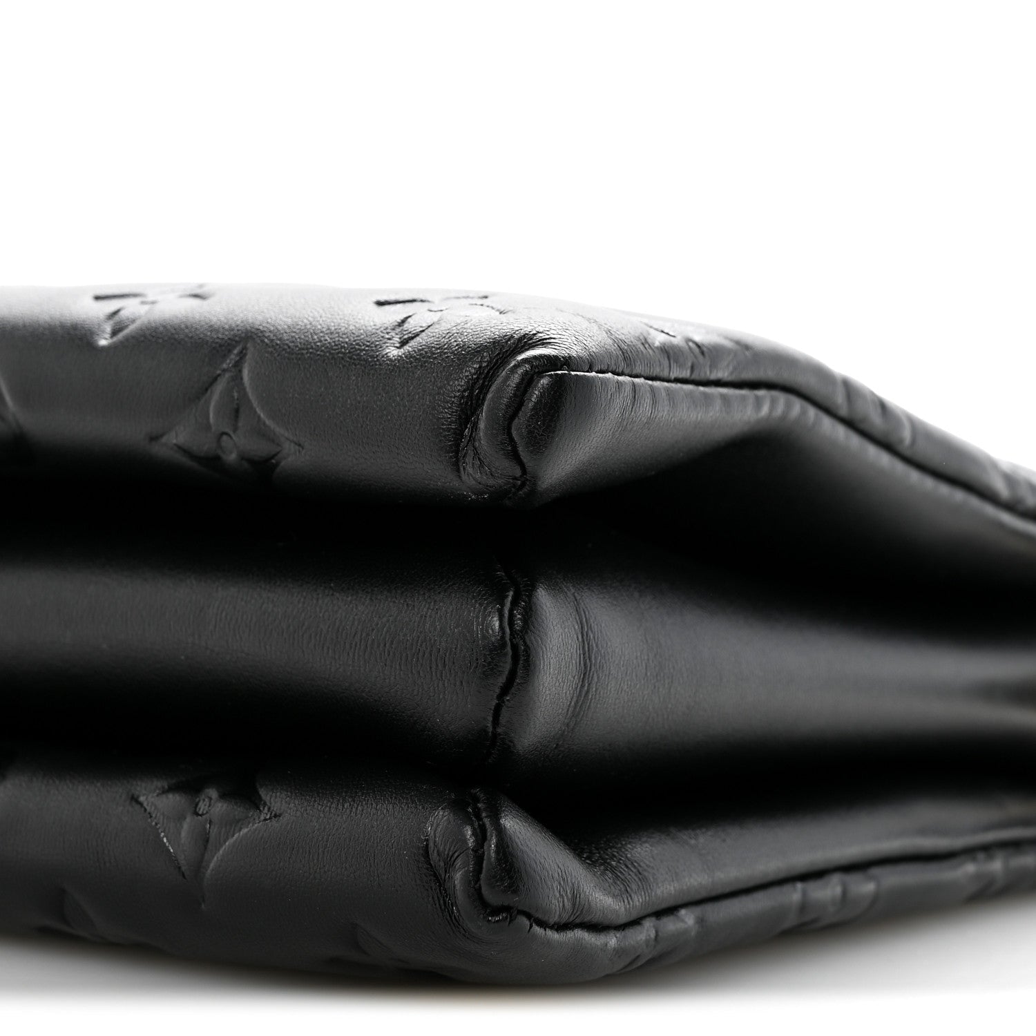 Lambskin Embossed Monogram Coussin PM Black