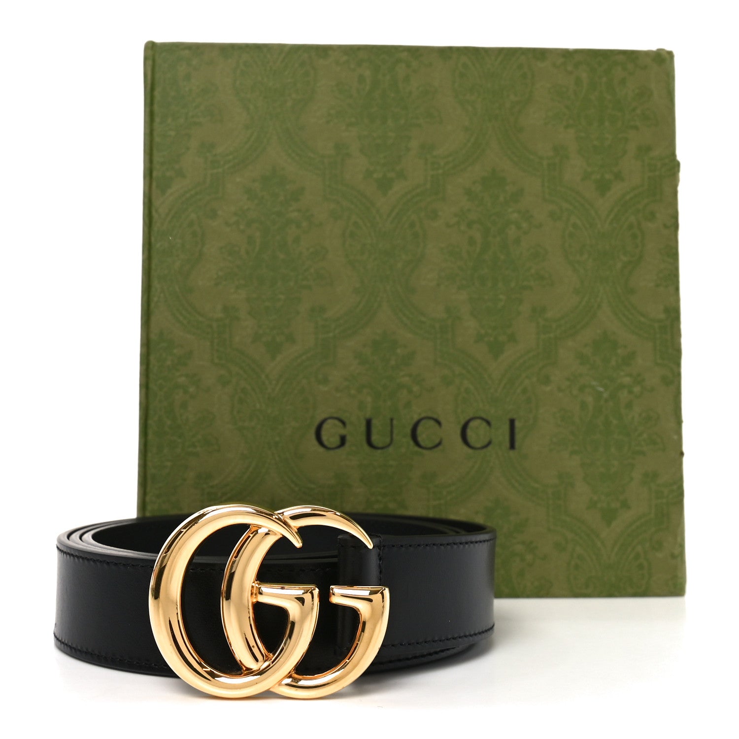 Plutone Calfskin Double G 30mm Belt 105 42 Black