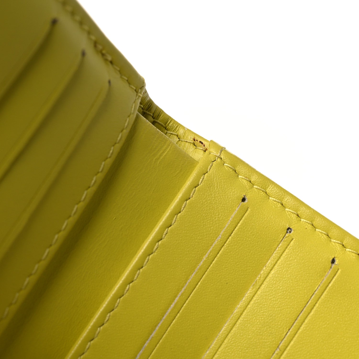 Caviar Timeless CC Compact French Wallet Yellow