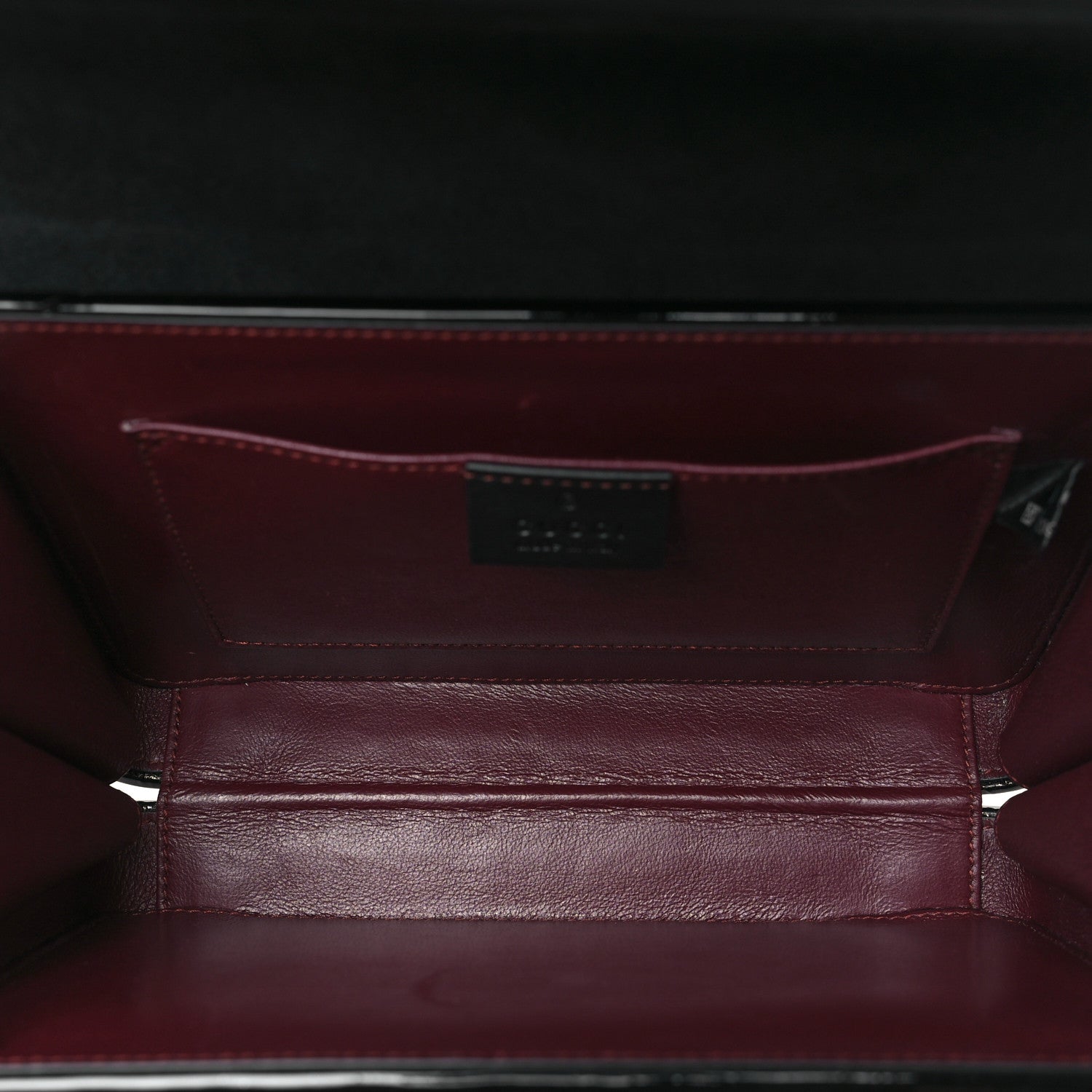 Mousse Top Patent Mini Sylvie 1969 Top Handle Bag Black