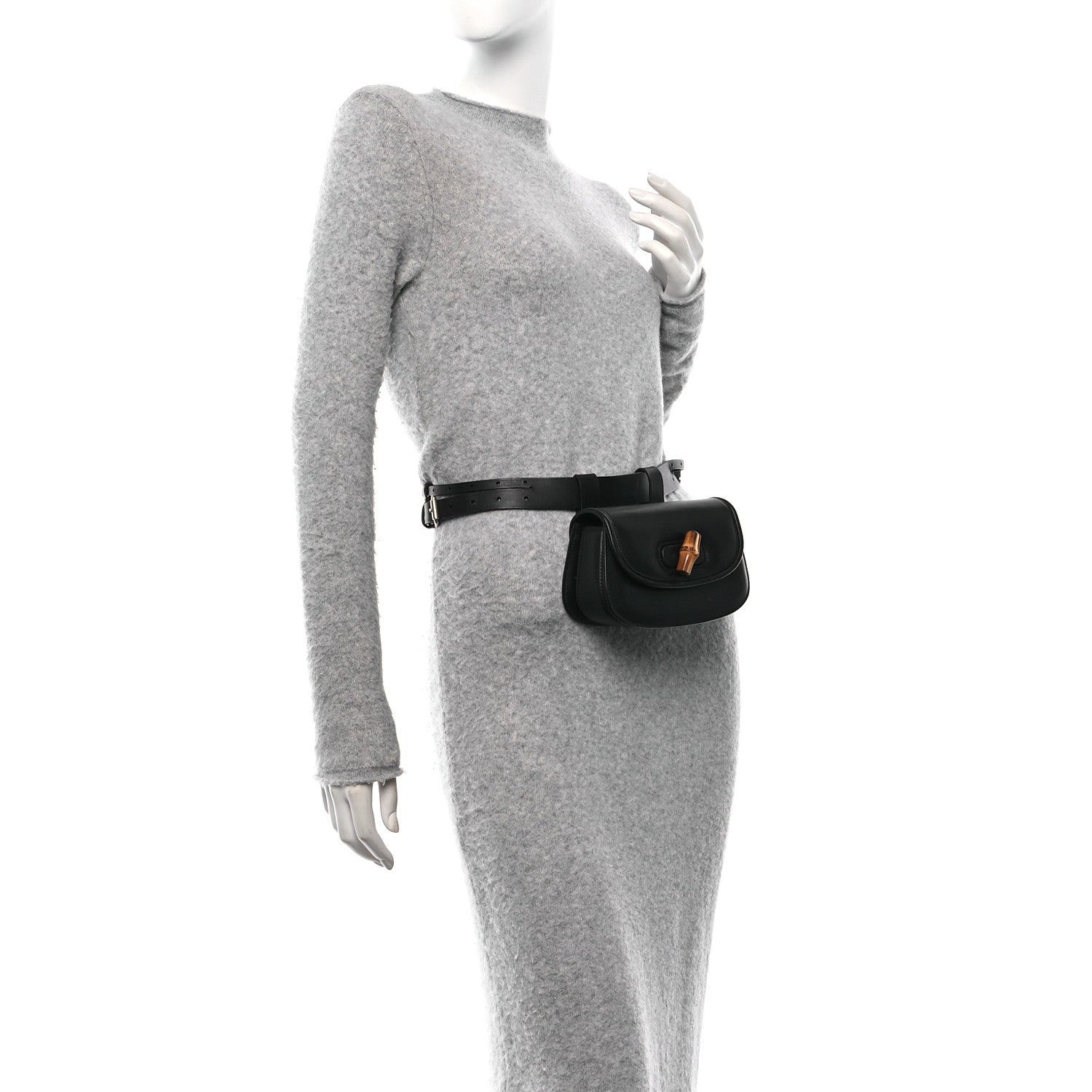 Calfskin Bamboo Mini 1947 Belt Bag 70 28 Black