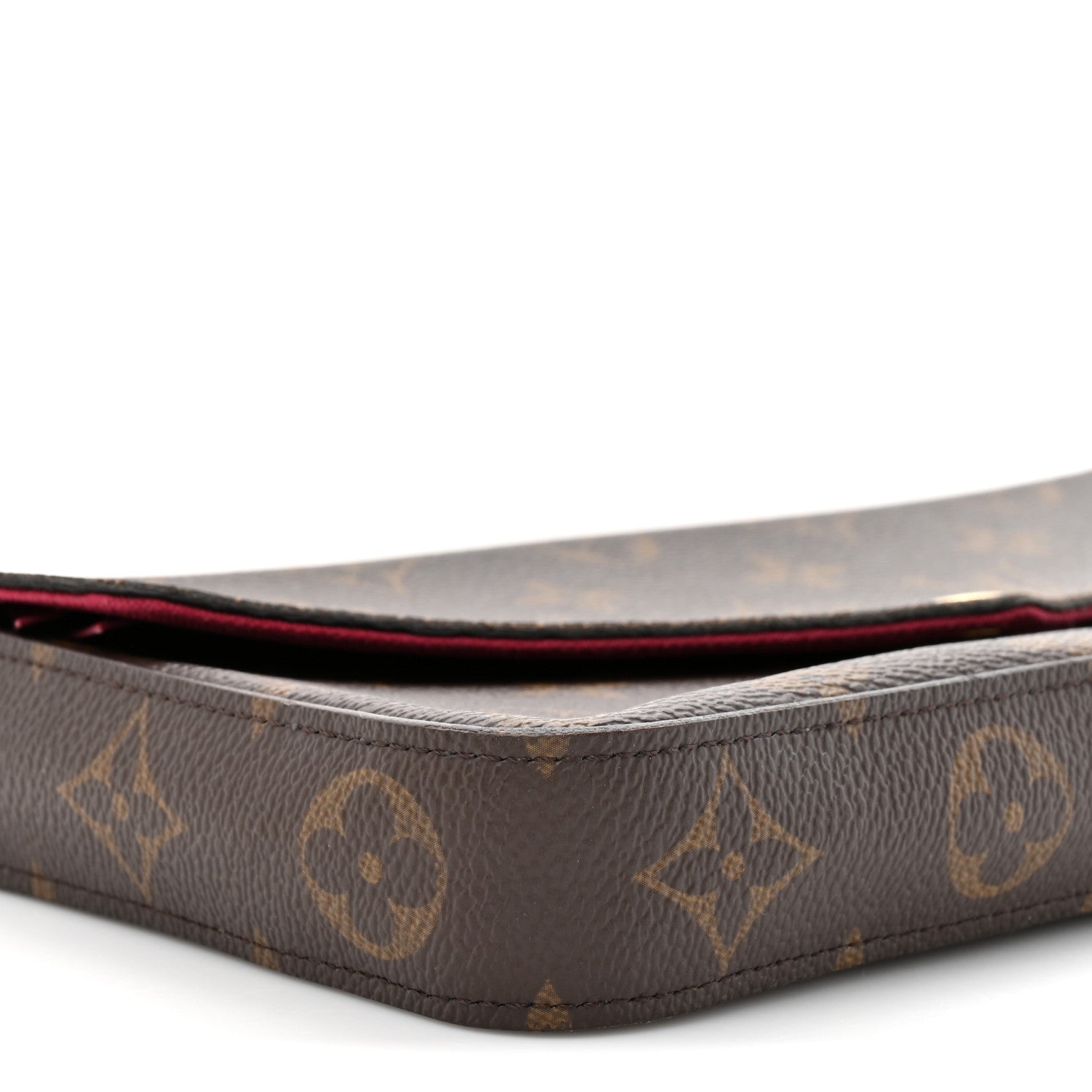Monogram Pochette Felicie Chain Wallet Fuchsia