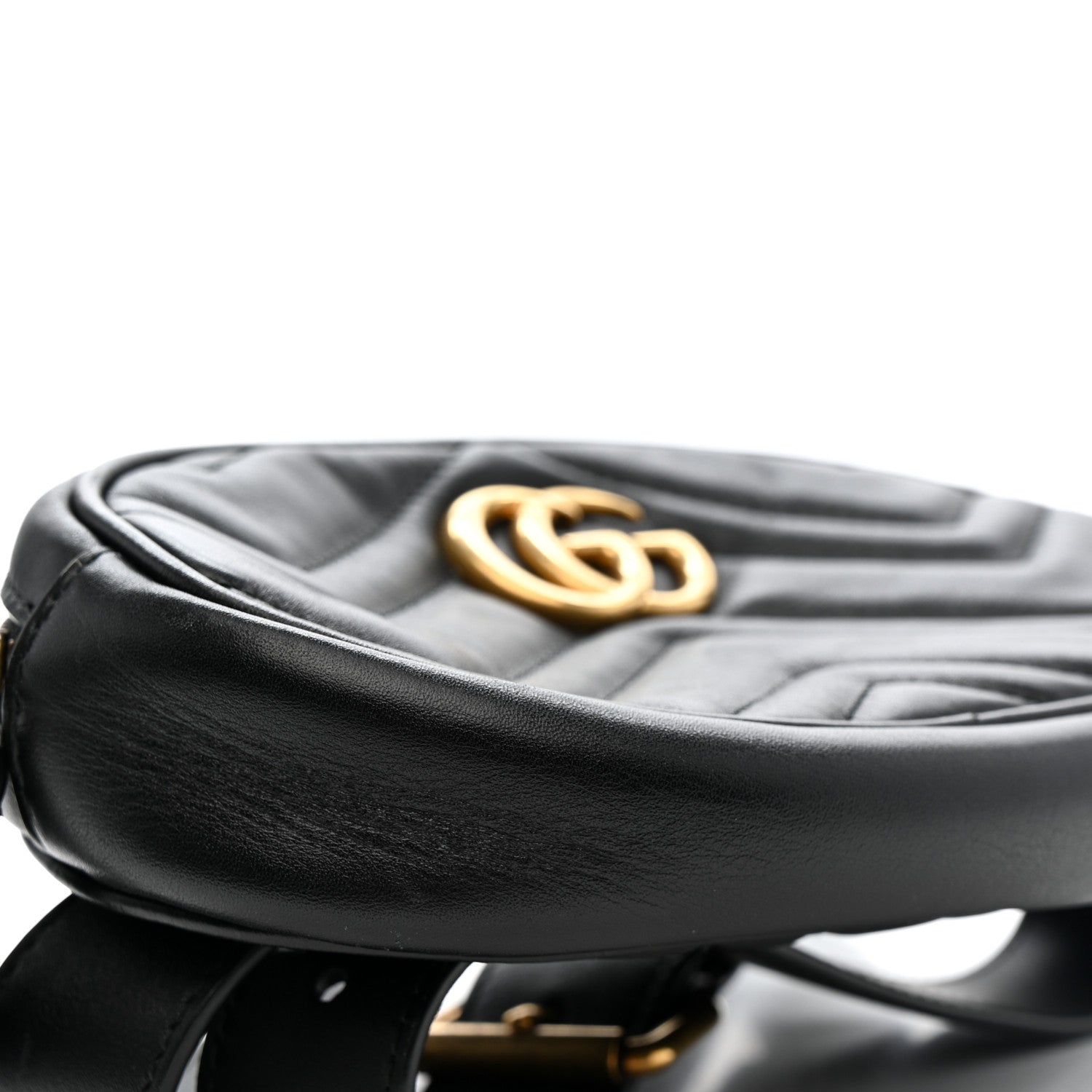 Calfskin Matelasse GG Marmont Belt Bag 85 34 Black