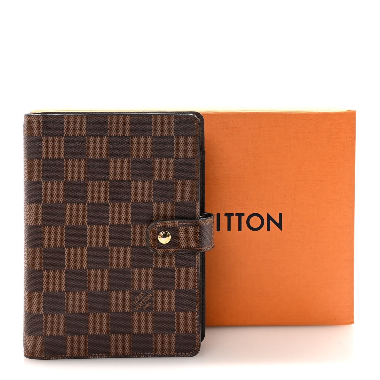 Damier Ebene Medium Ring Agenda Cover