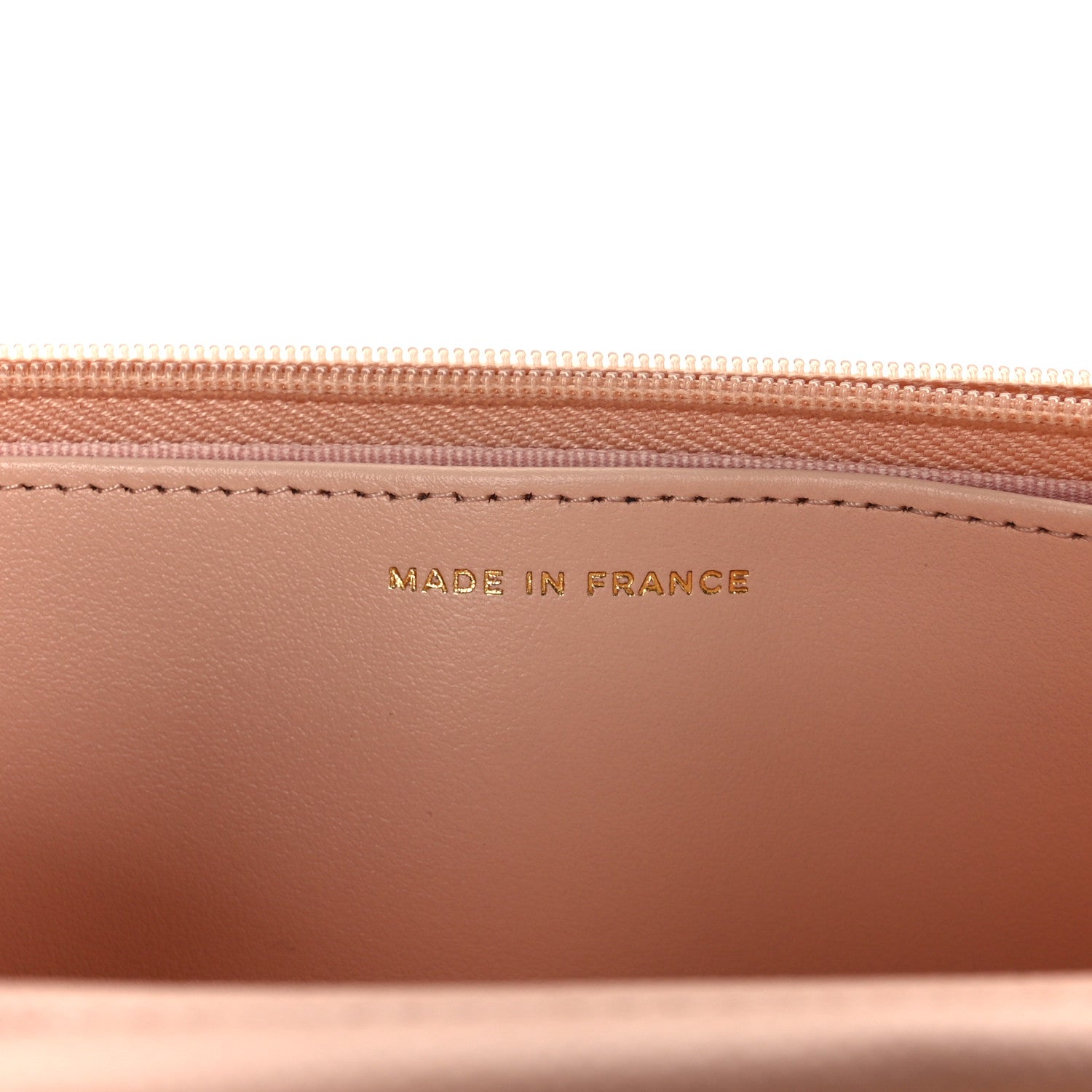 Grained Calfskin Quilted Strass CC Wallet On Chain WOC Light Pink