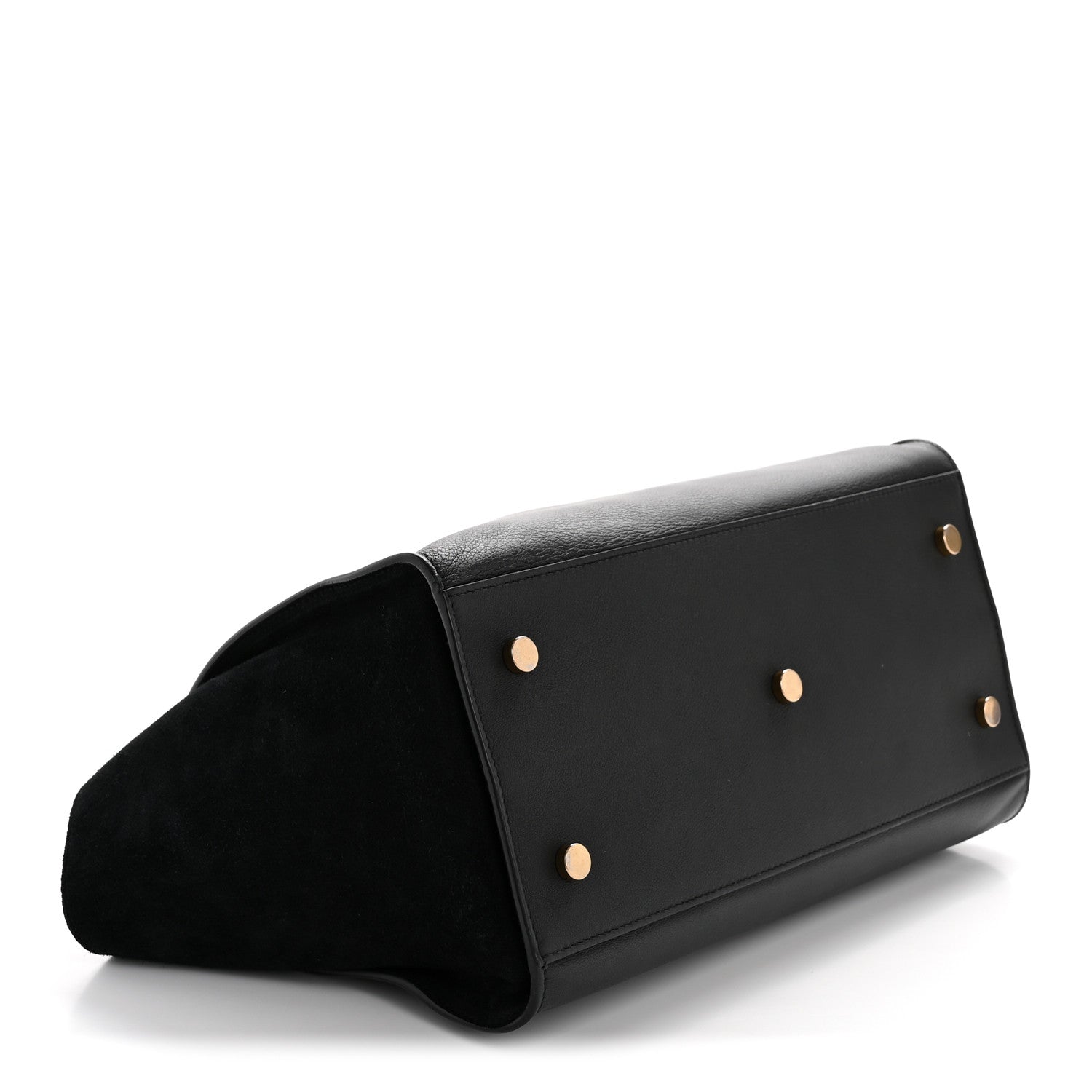 Calfskin Suede Small Monogram Downtown Cabas Black