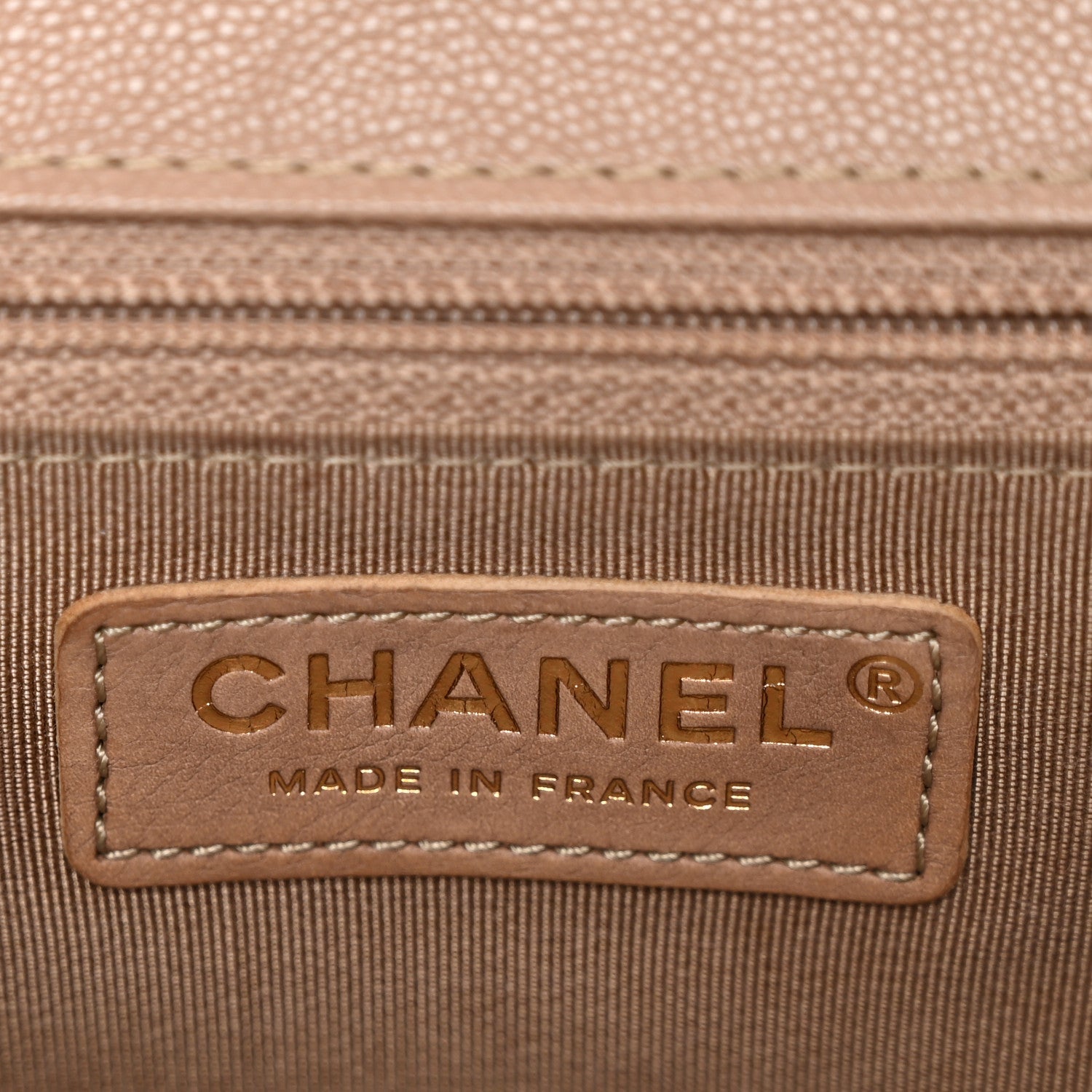 Caviar Quilted New Medium Boy Flap Dark Beige