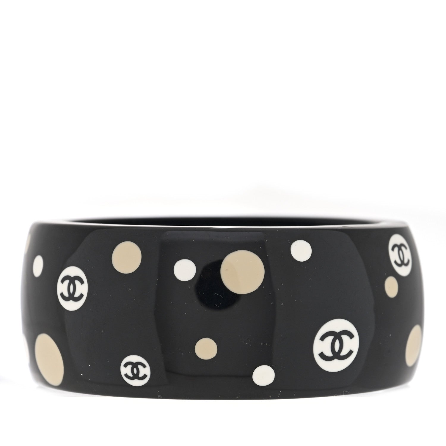 Resin Polka Dot CC Cuff Black