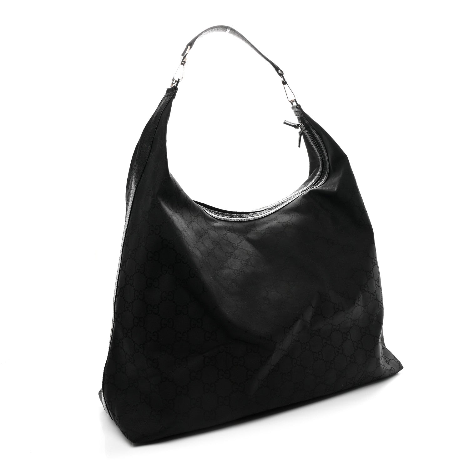 Nylon Monogram Extra Large Hobo Black