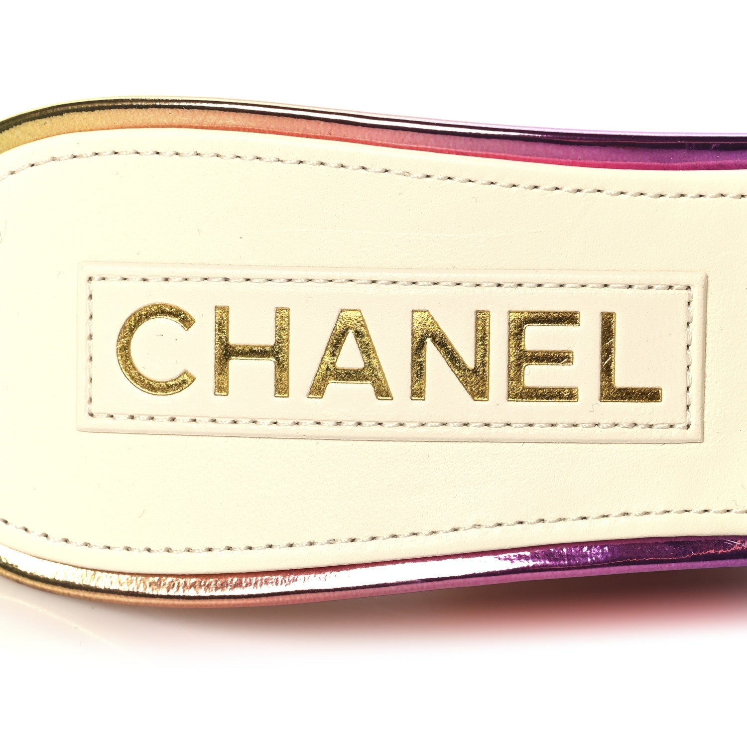 Laminated Calfskin Wedge Mules 36.5 Pink Orange Yellow