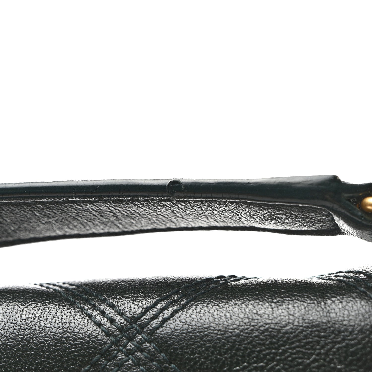 Lambskin Quilted Mini Becky Chain Bag Vert Fonce