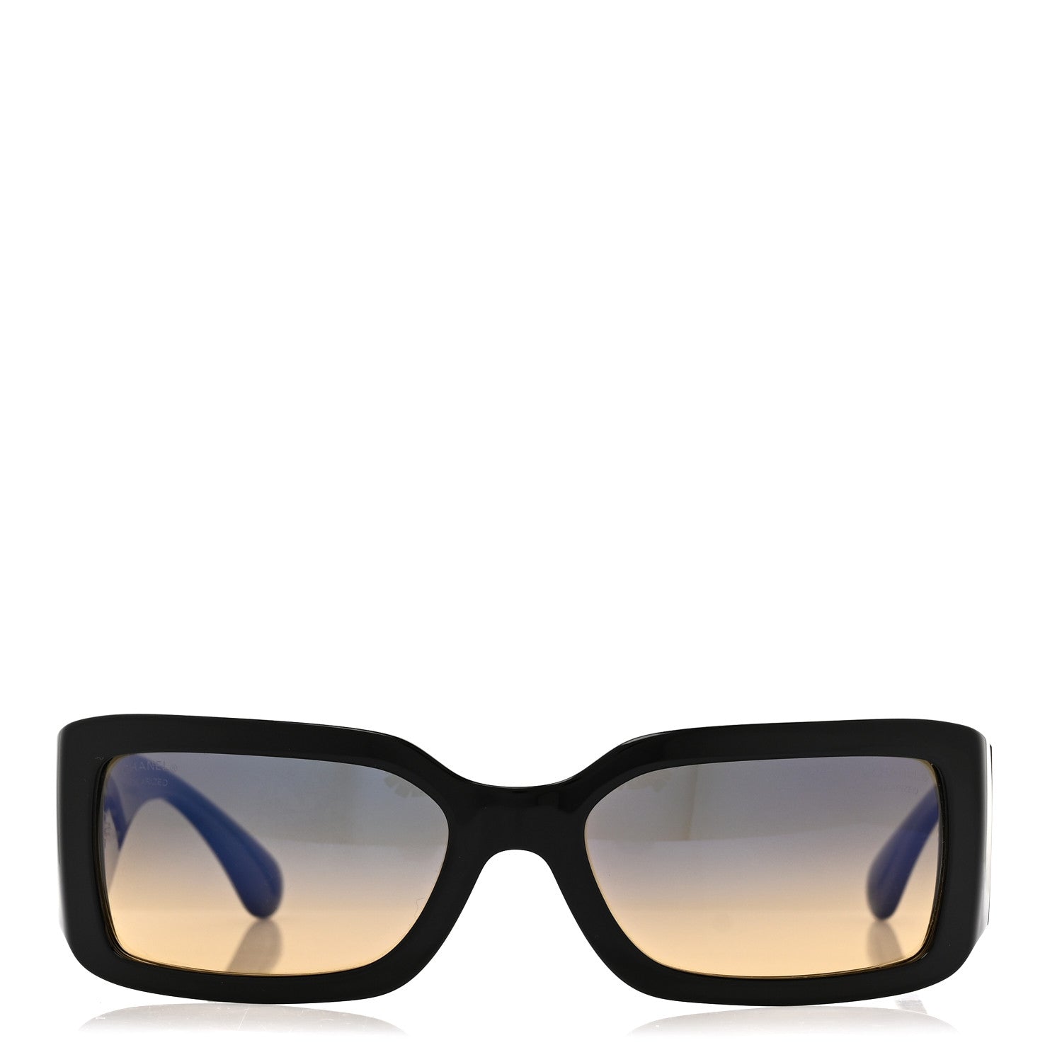 Acetate Polarized Rectangle Sunglasses 5526-A Black