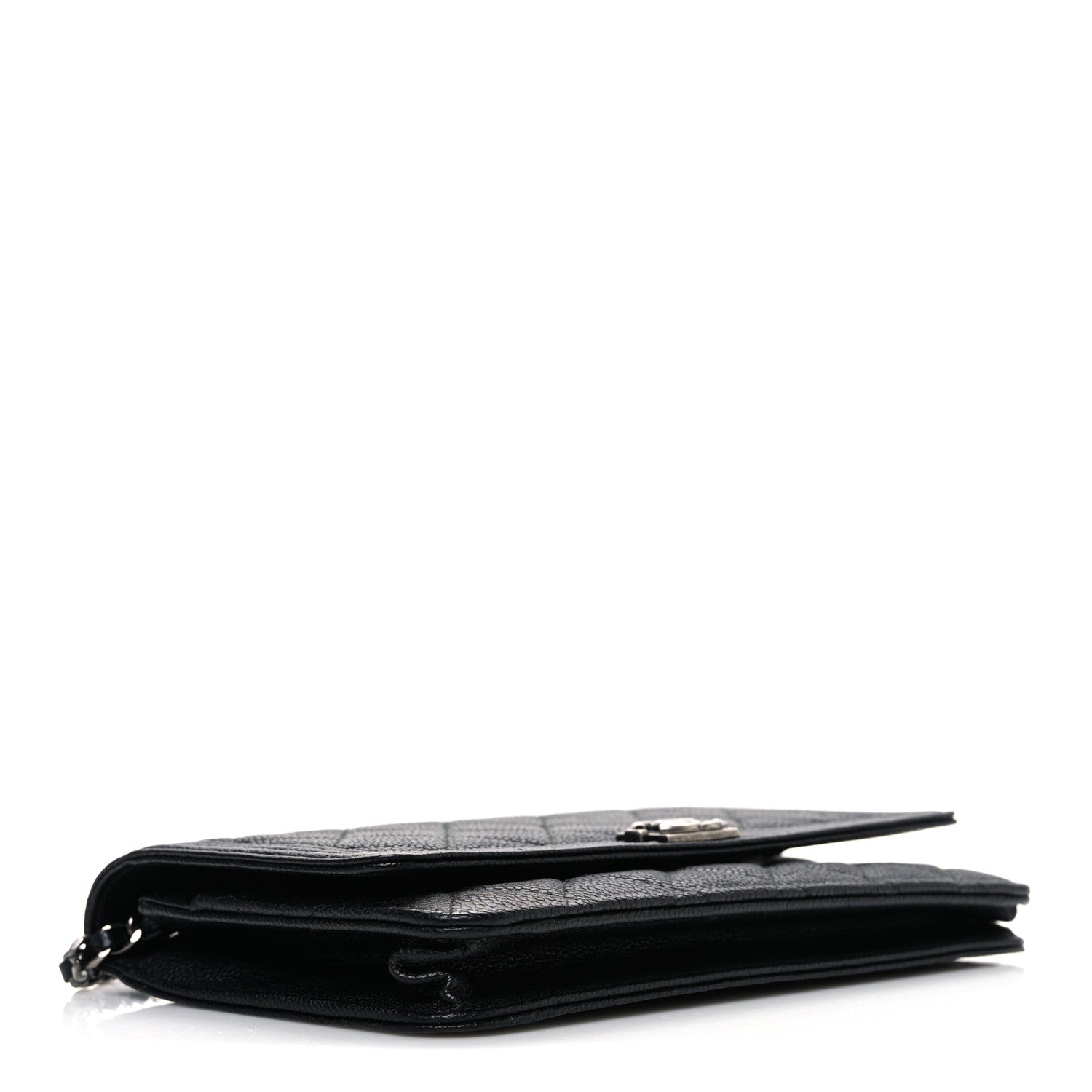 Caviar Quilted Boy Wallet On Chain WOC Black