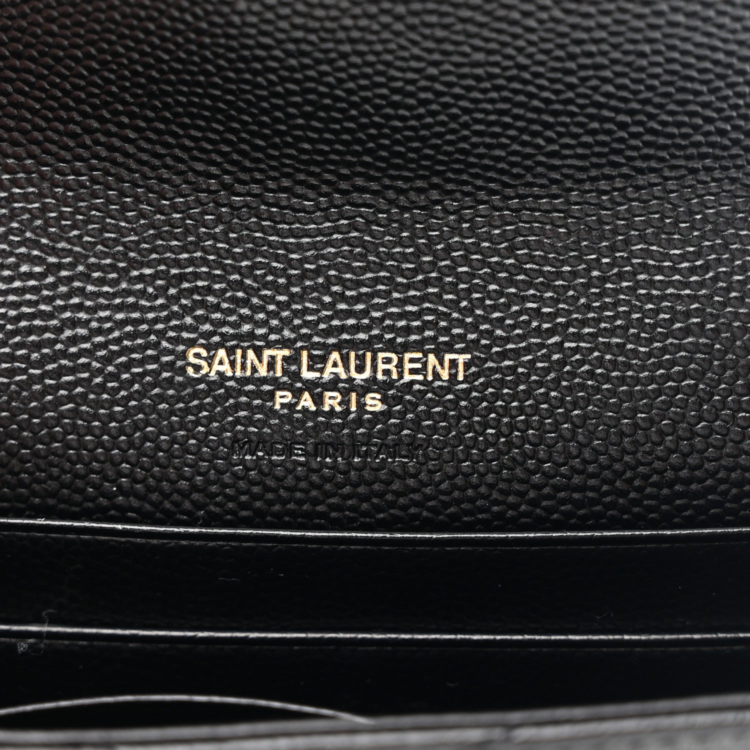 Grain De Poudre Matelasse Chevron Small Monogram Envelope Wallet Black