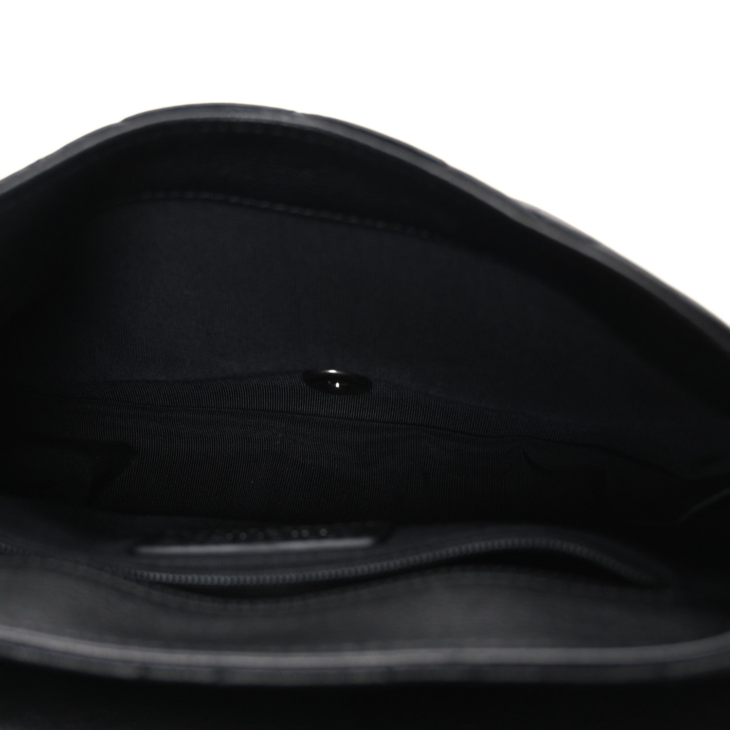 Calfskin Quilted Casual Pocket Messenger Flap Black