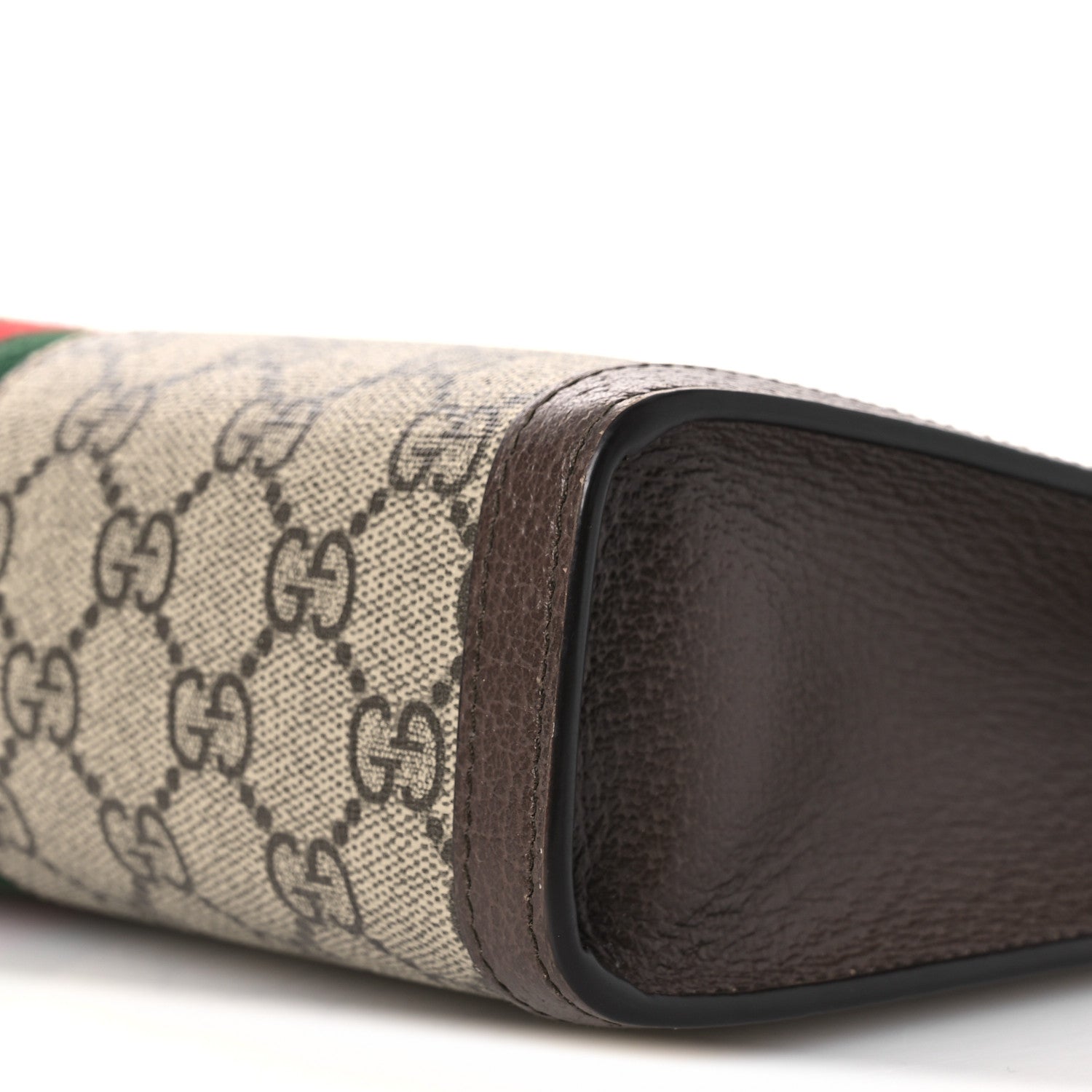 GG Supreme Monogram Web Ophidia Pouch Brown