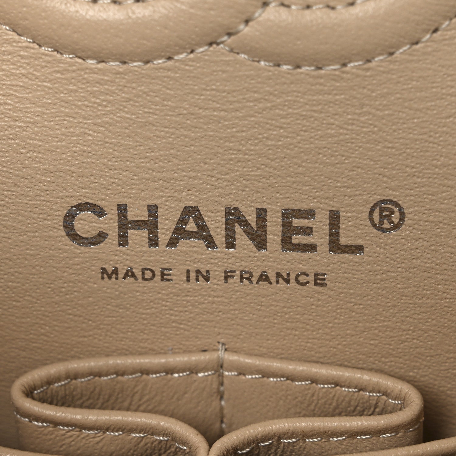 Caviar Quilted Small Double Flap Beige