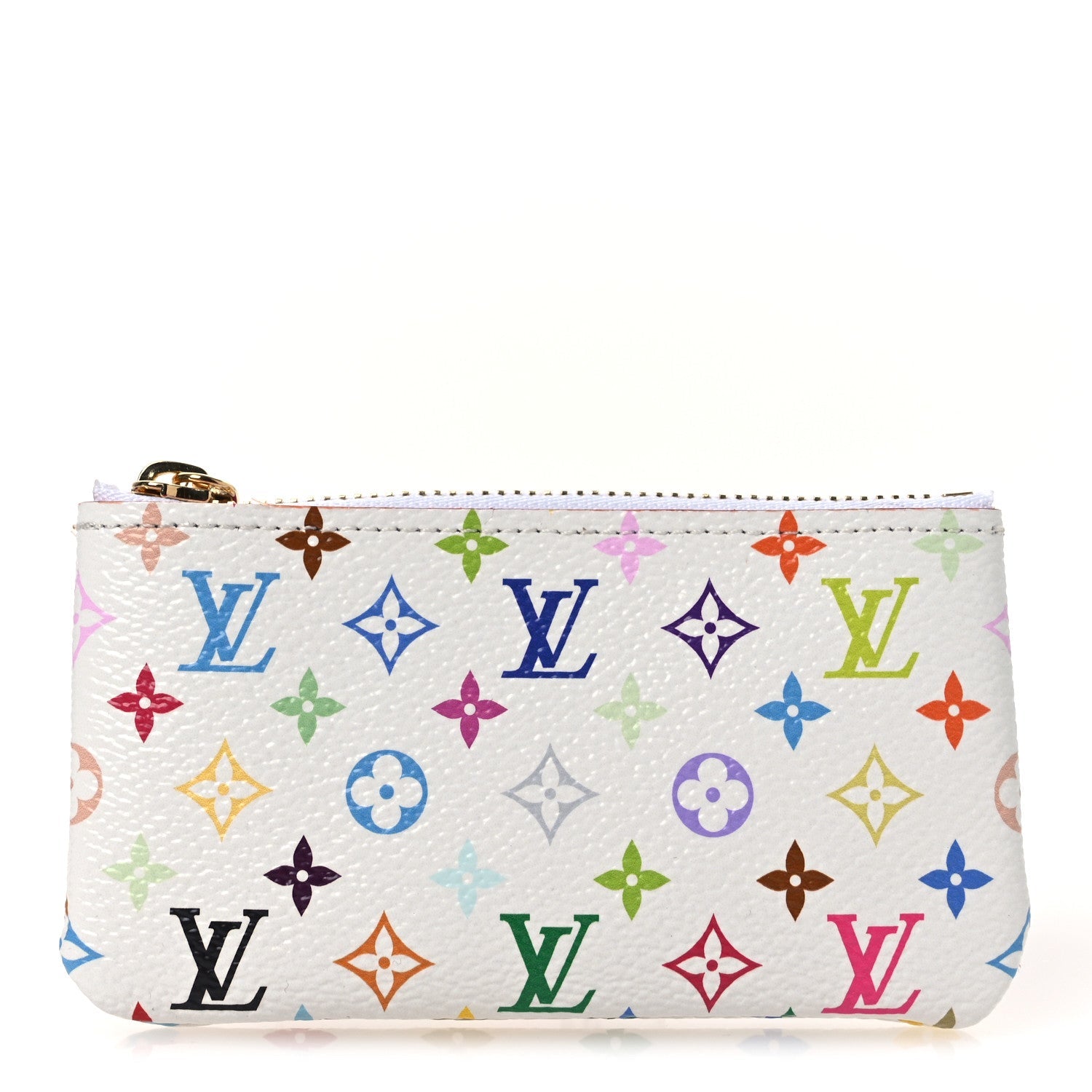 LV X TM Monogram Multicolor Key Pouch White