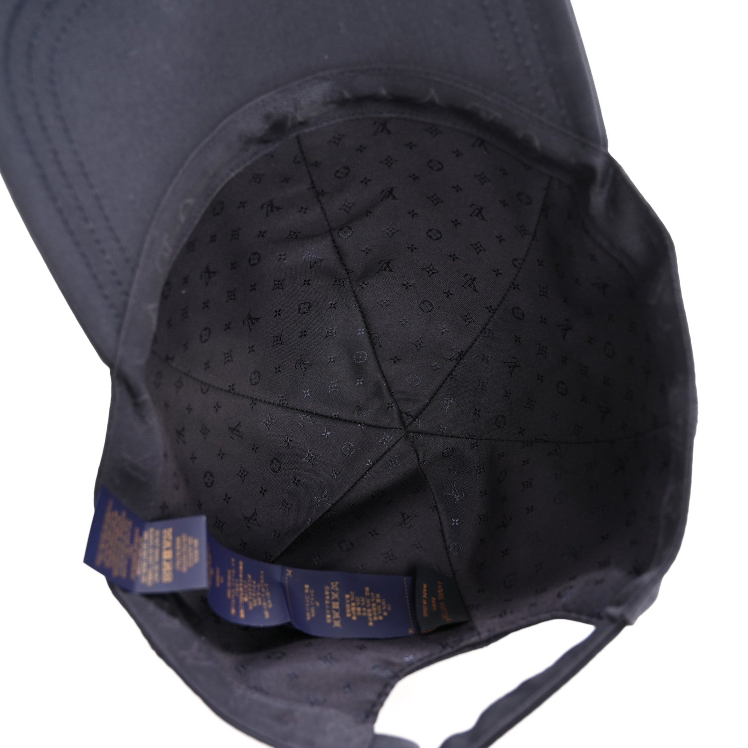 Cotton LV Signature Cap M Bleu Marine