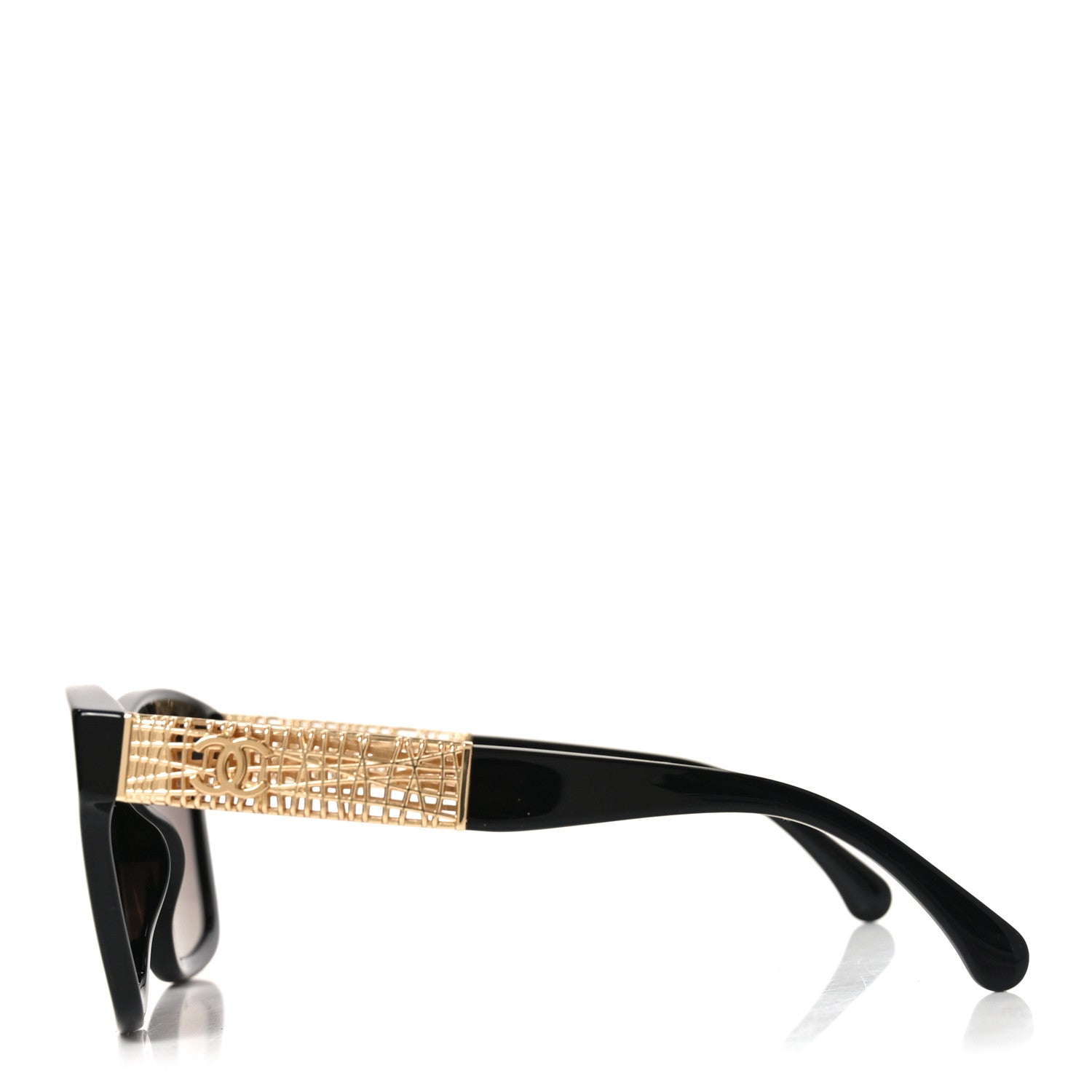 Acetate Metal Polarized Square Sunglasses 5533-A Black