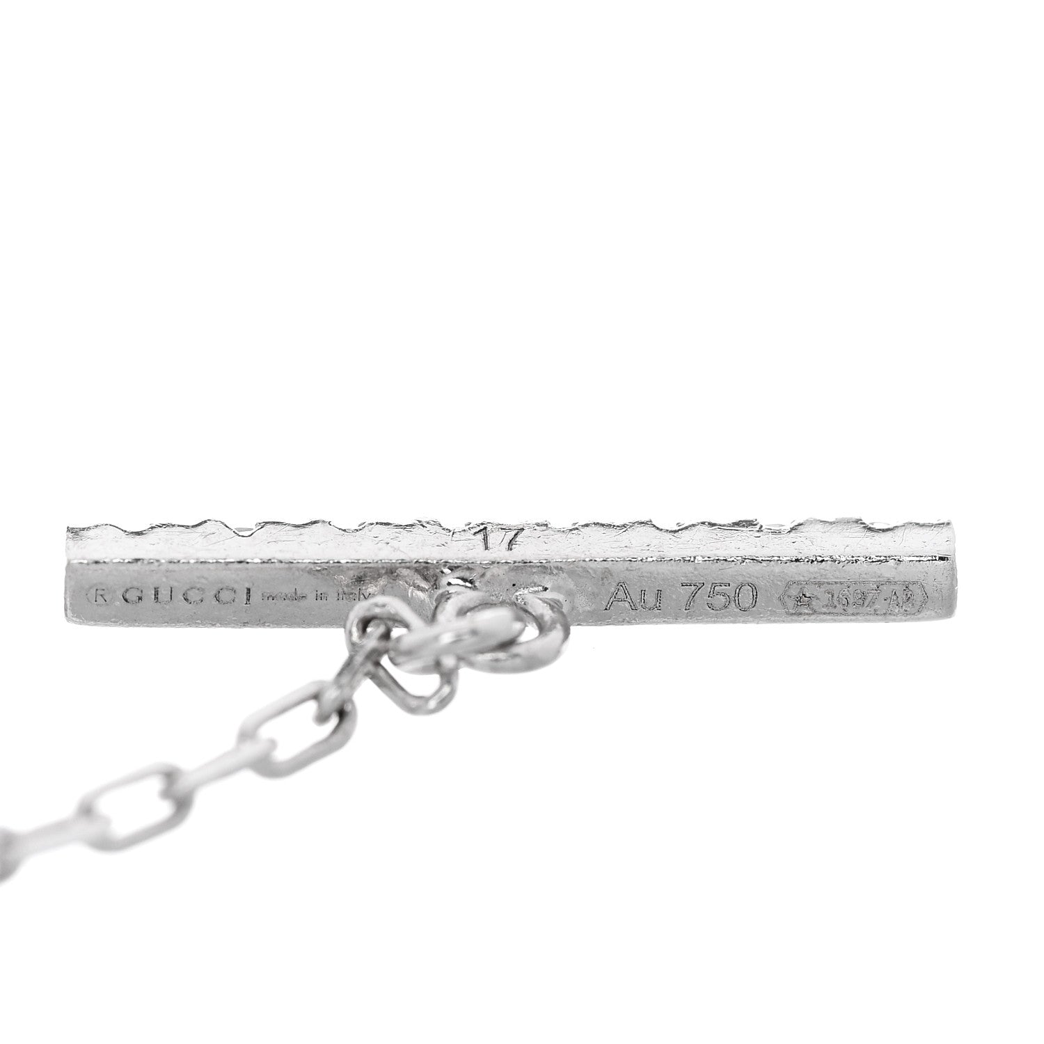 18K White Gold Diamond GG Running Bracelet