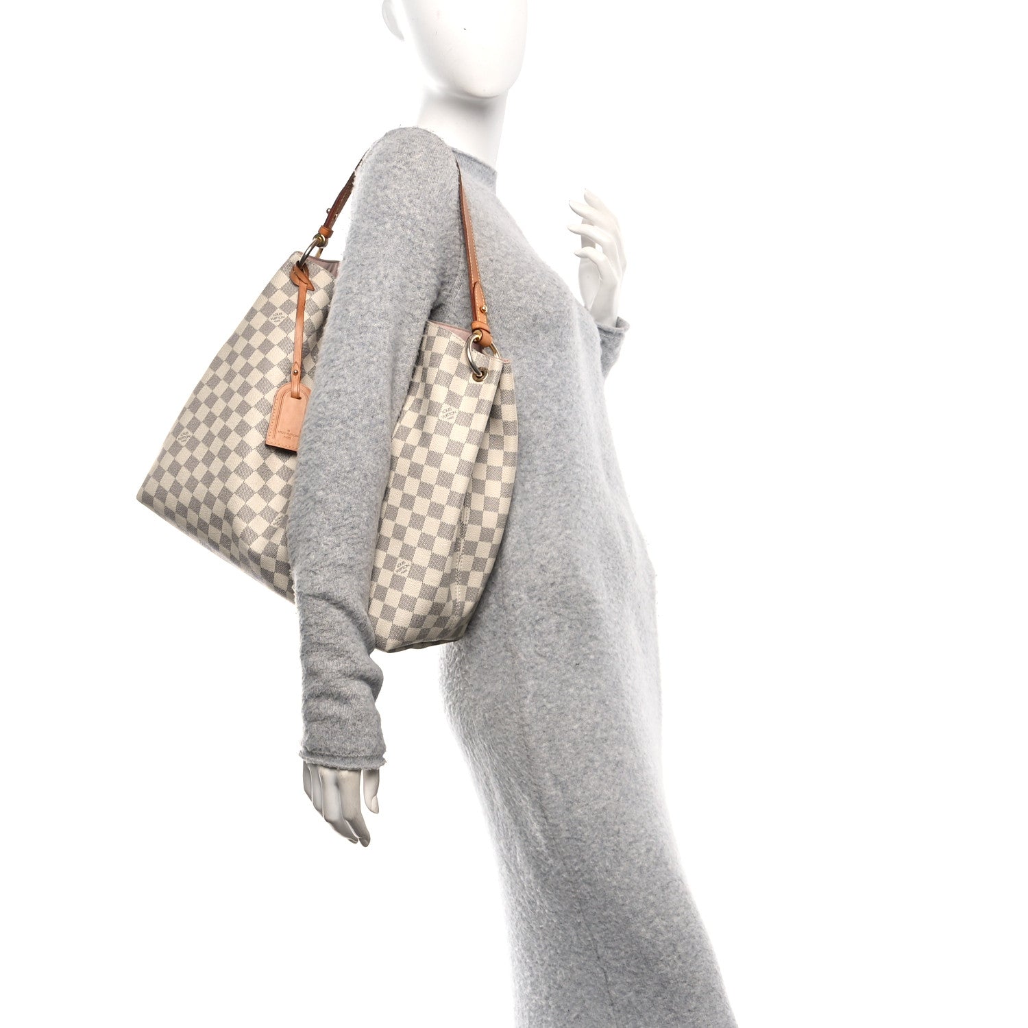 Damier Azur Graceful MM Rose Ballerine
