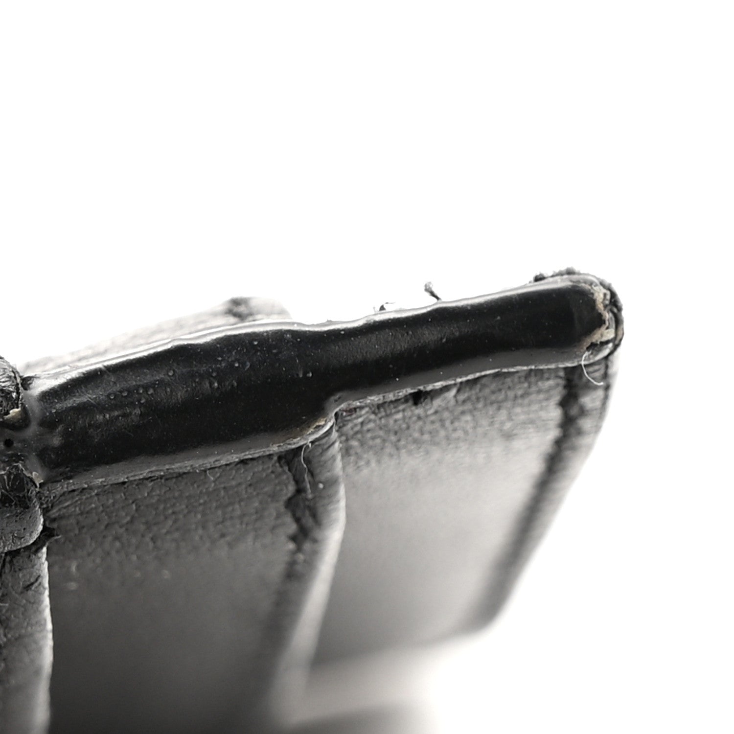 Calfskin Y Quilted Monogram LouLou Credit Card Case Black