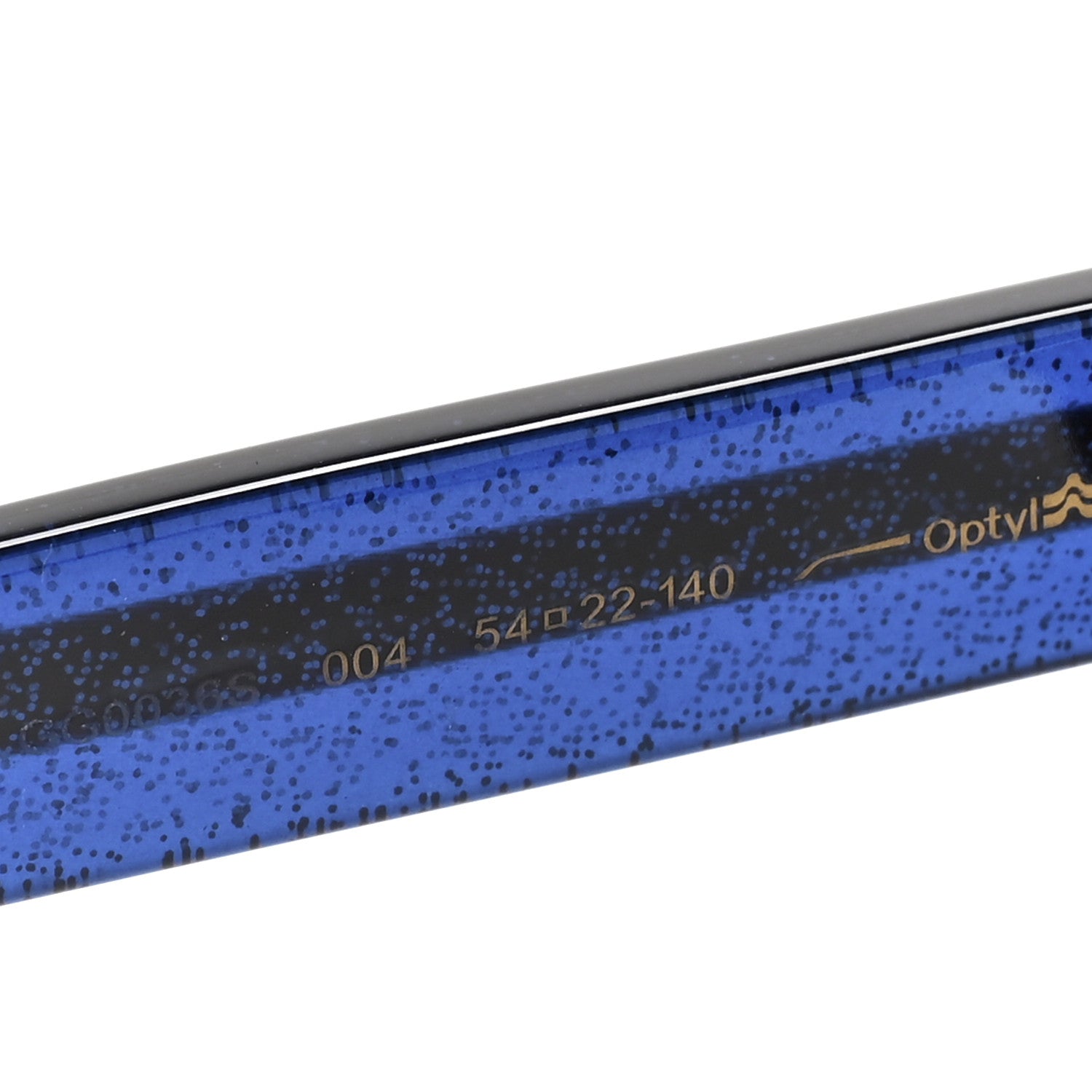 Acetate Square Frame Web Glitter Sunglasses GG0036S Brown Blue