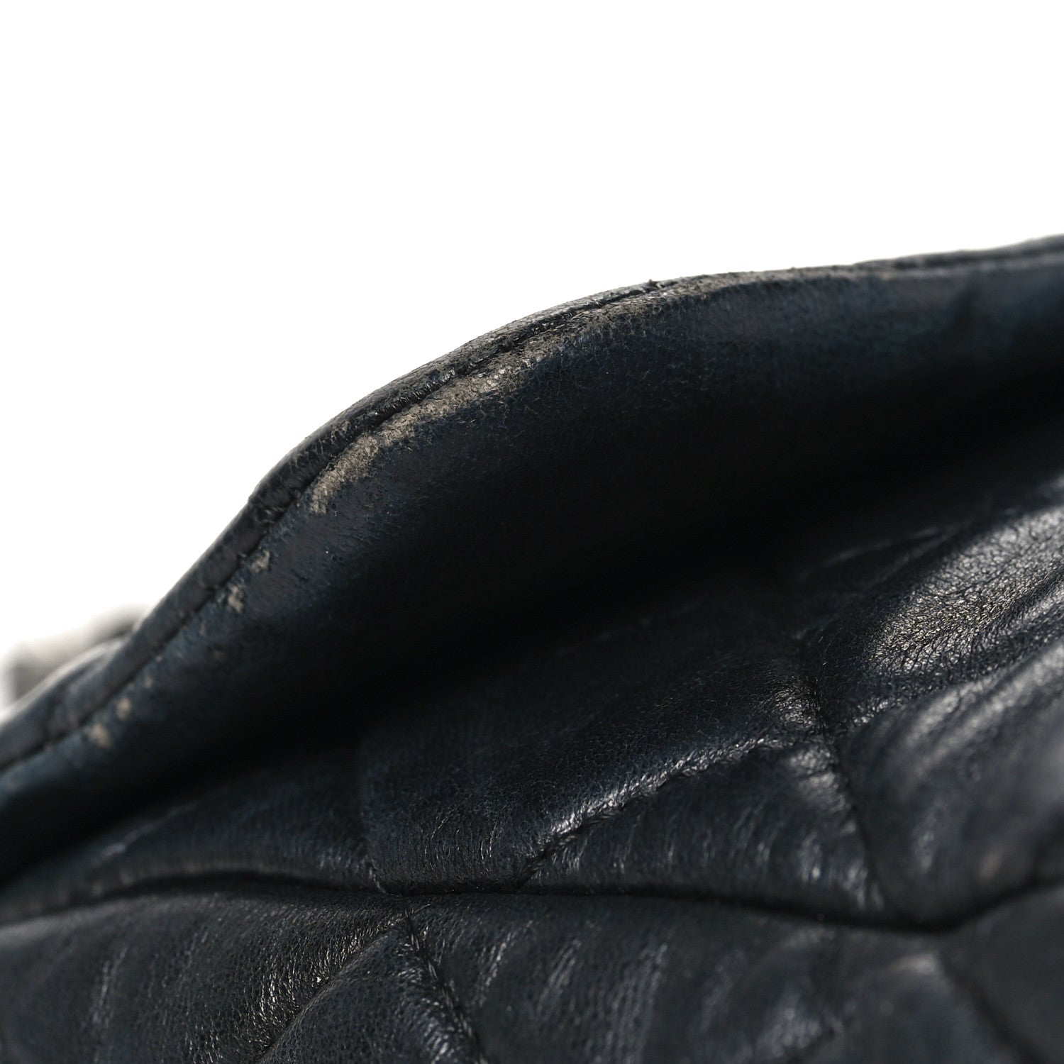 Lambskin Quilted Jumbo Single Flap Black