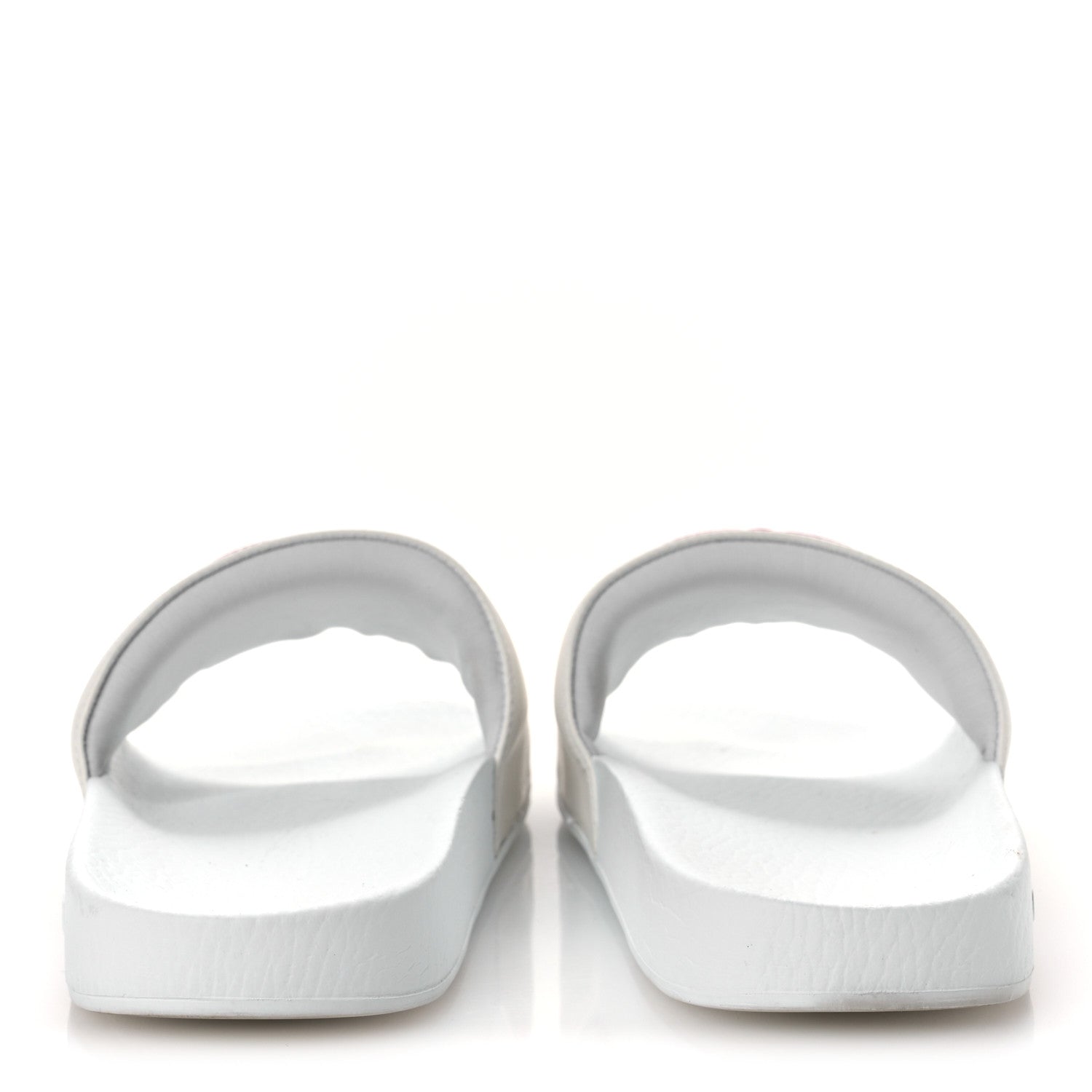 Nappa Miro Soft Calfskin Interlocking G Mens Slide Sandals 6 White Hibiscus Red