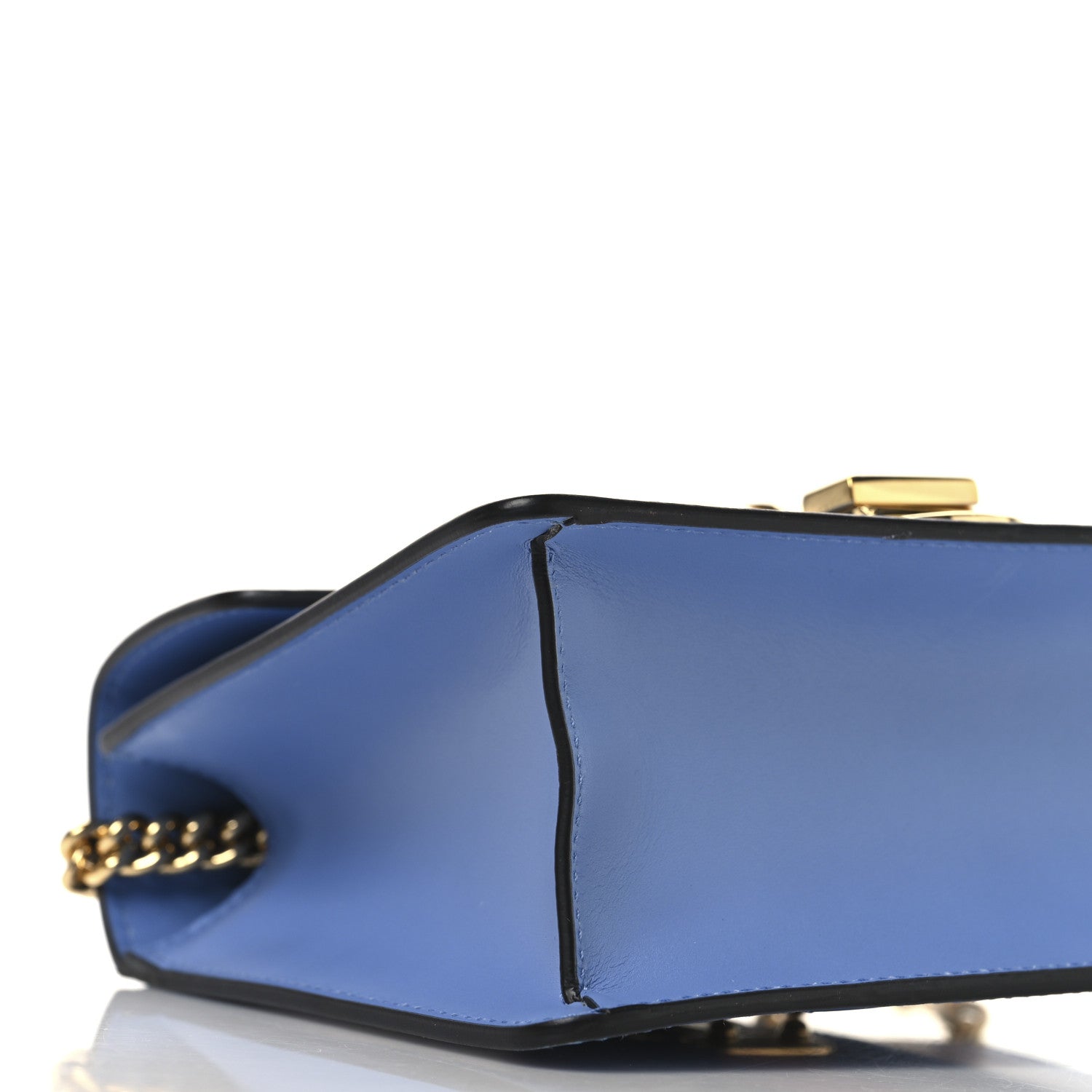 Calfskin Mini Sylvie Chain Shoulder Bag Clear Sky Blue