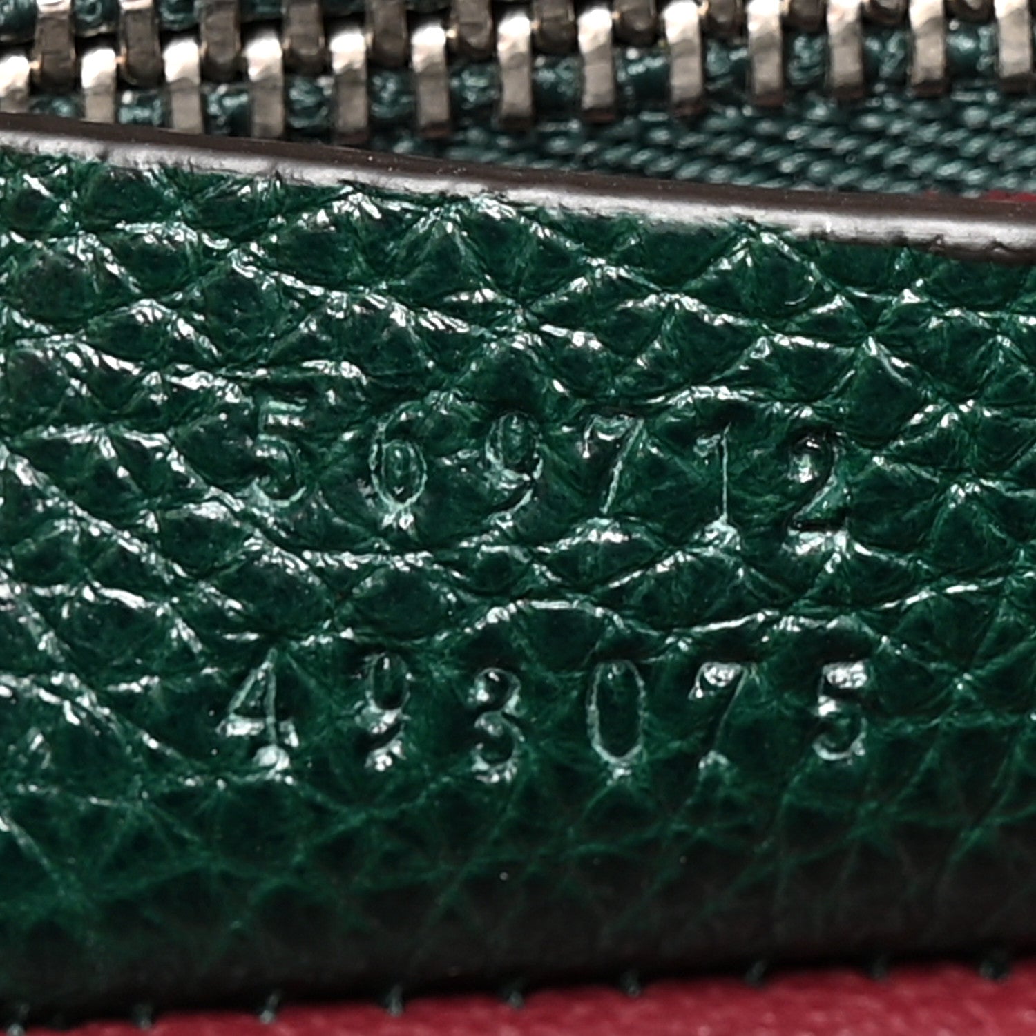 Grainy Calfskin Small Zumi Top Handle Bag Vintage Green