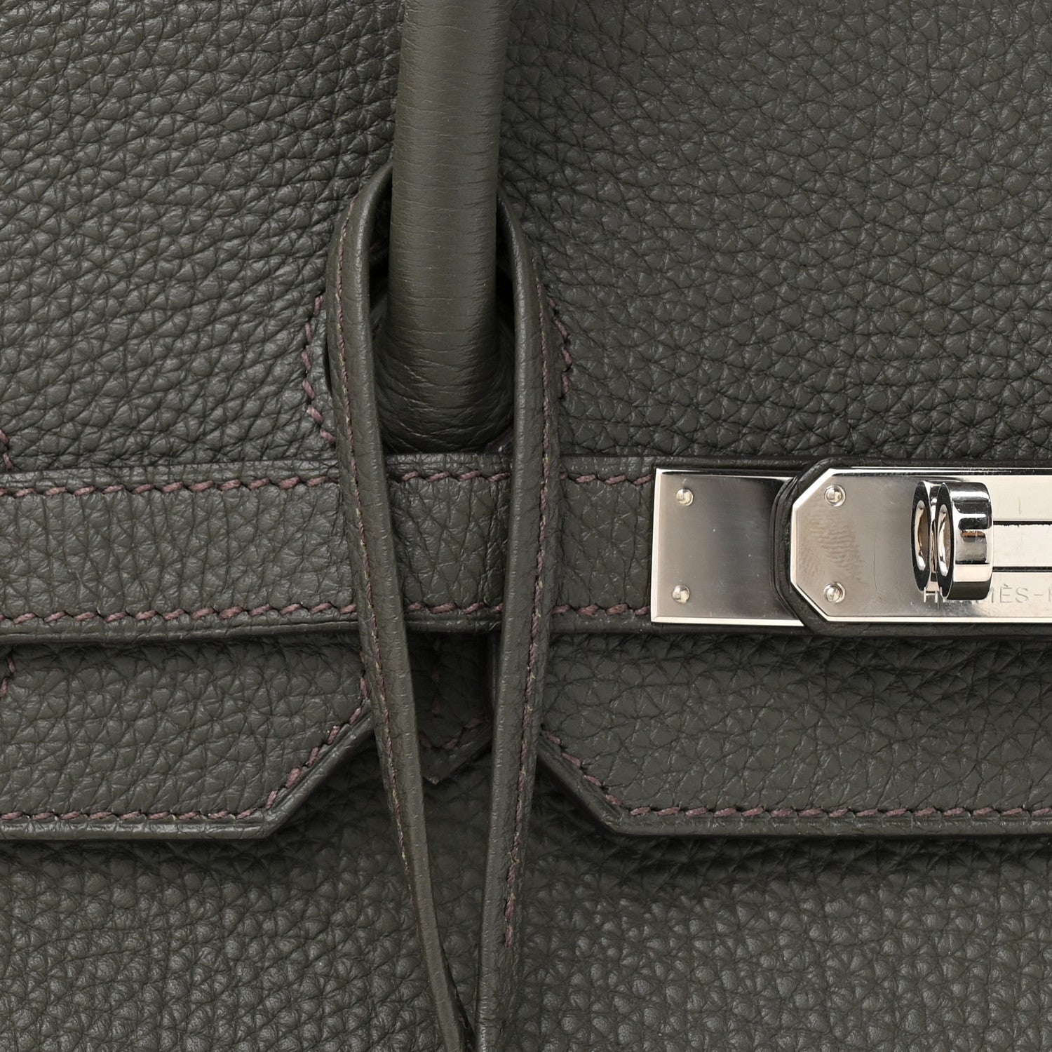 Taurillon Clemence Birkin 35 Vert De Gris