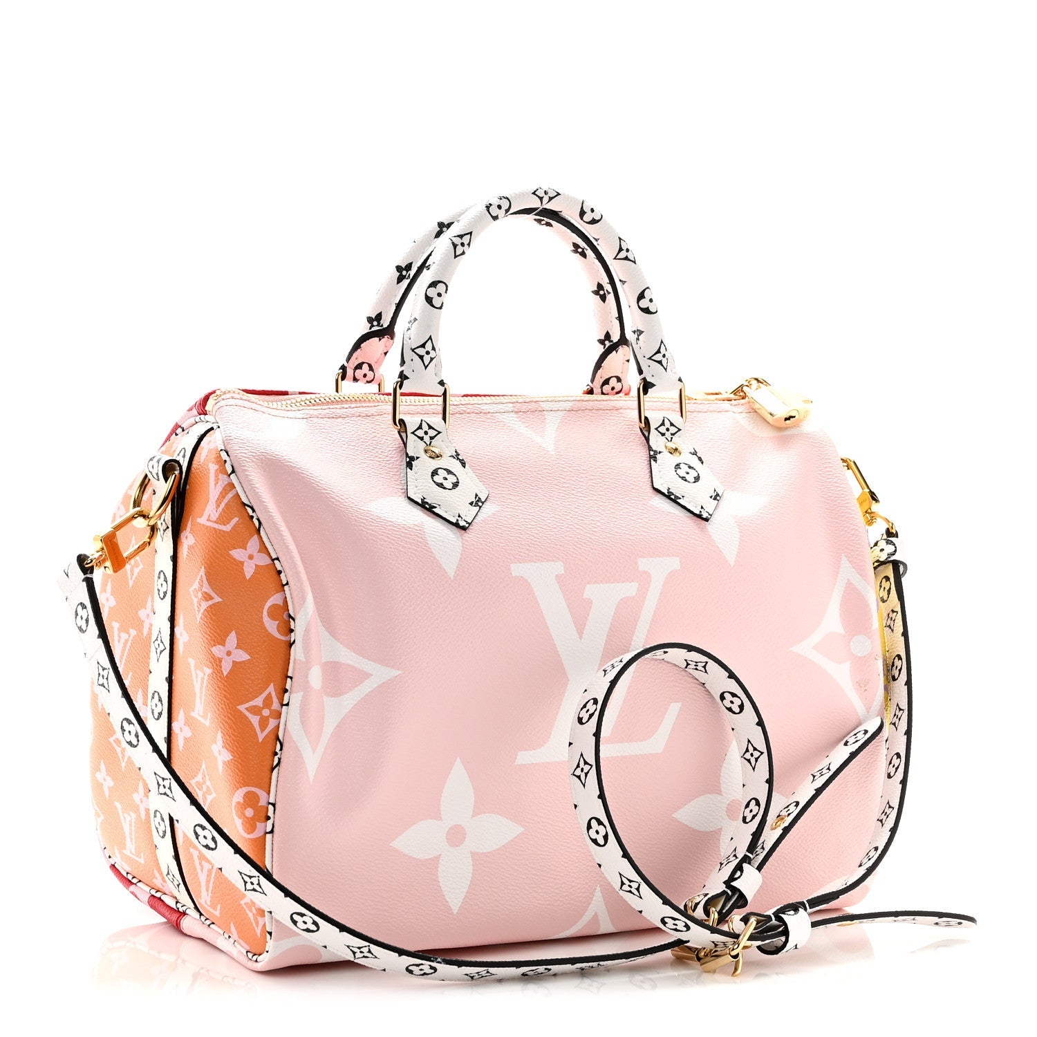 Monogram Giant Speedy Bandouliere 30 Rouge