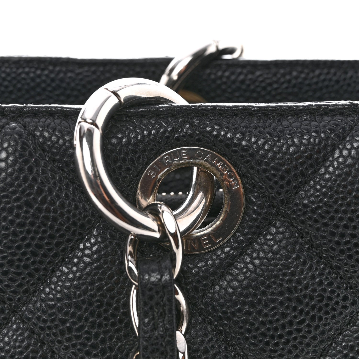 Caviar Quilted XL Grand Shopping Tote GST Black