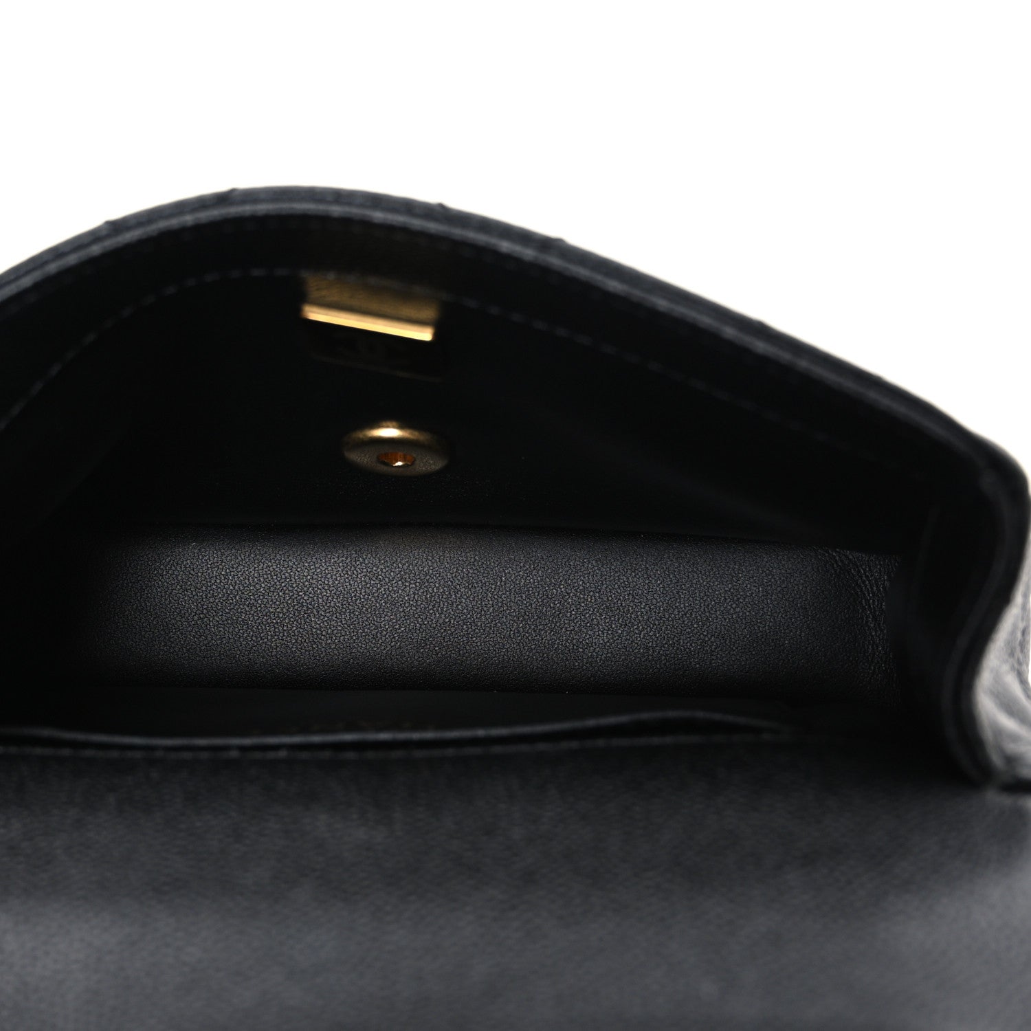 Caviar Quilted Mini Sweetheart Rectangular Flap Black
