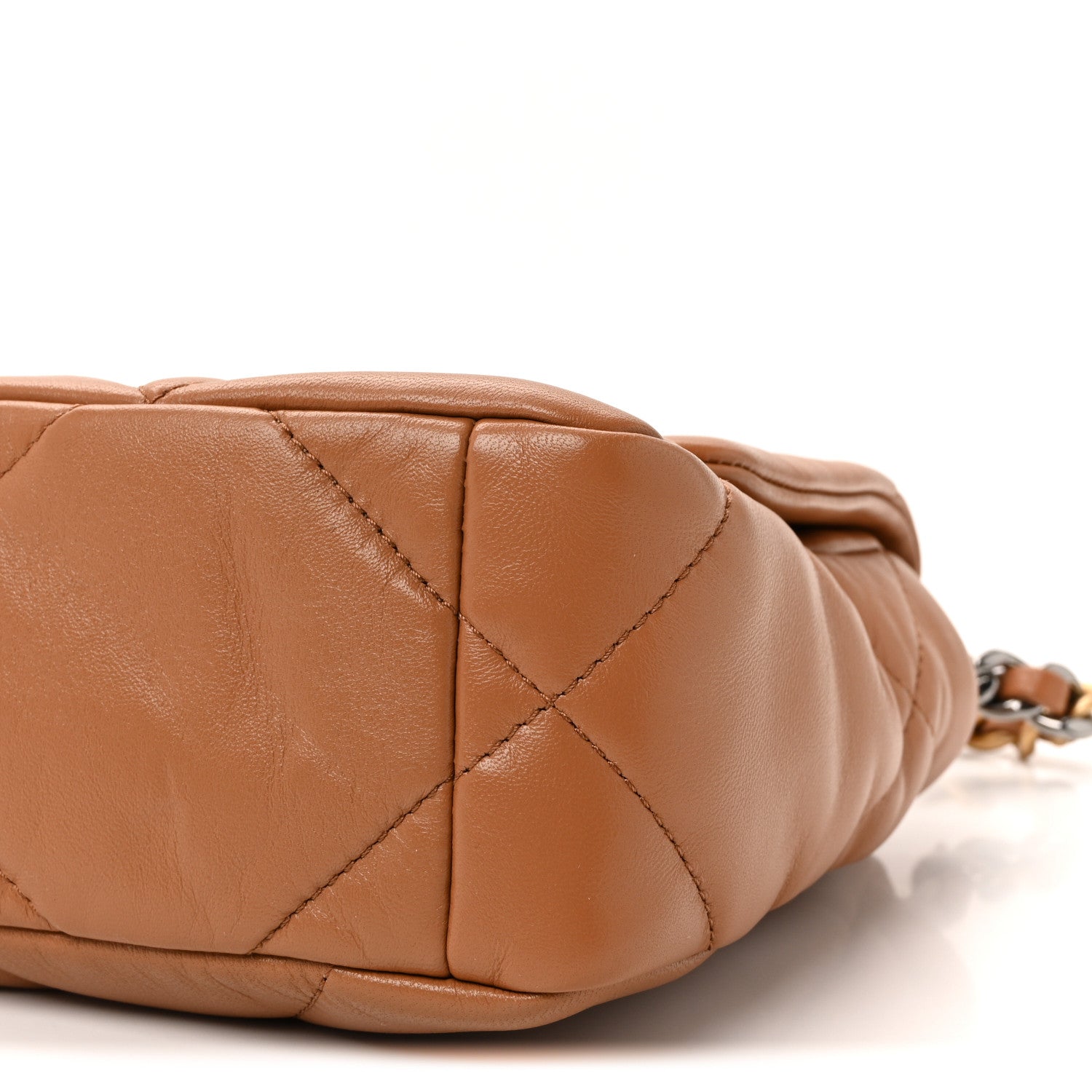 Lambskin Quilted Medium Chanel 19 Flap Brown