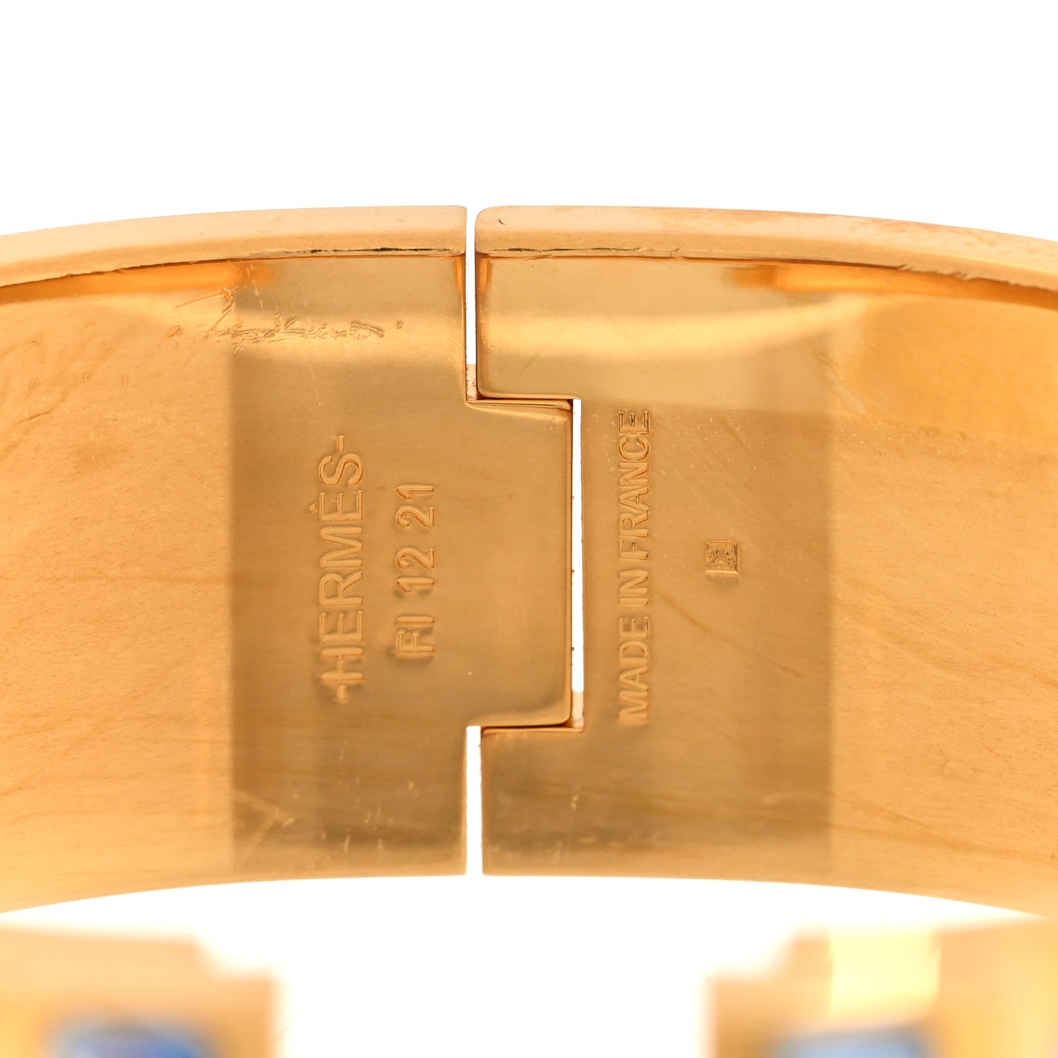 Enamel Printed Wide Dans Les Nuages Clic Clac H Bracelet PM Flamboyante