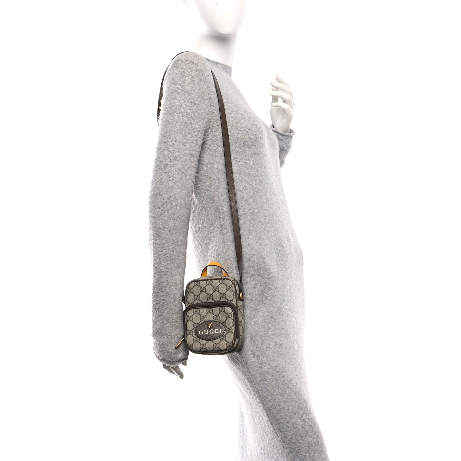 GG Supreme Monogram Mini Neo Vintage Double Zip Messenger Bag Beige New Acero Crop