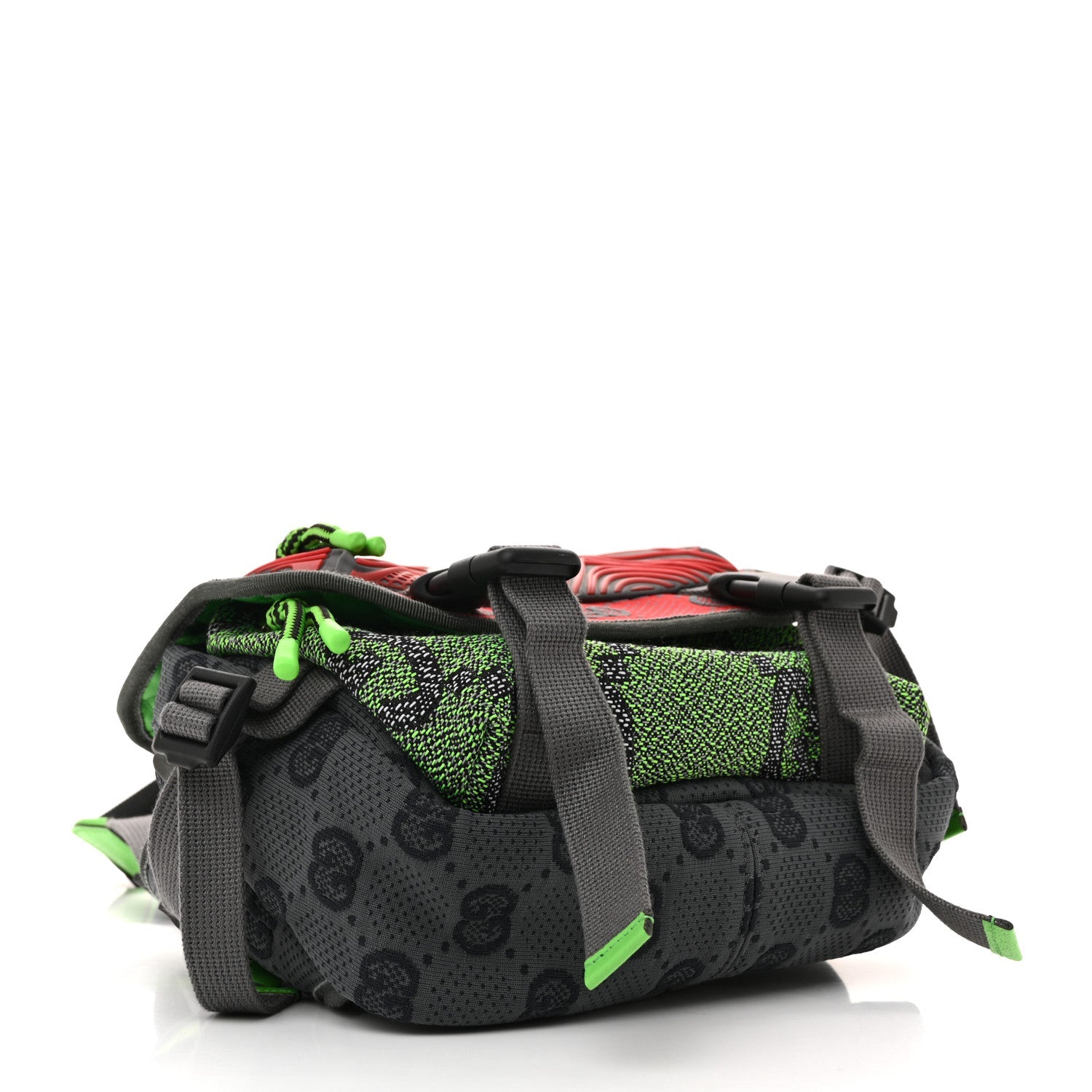 Jersey GG Monogram All Over Sporty Flap Backpack Red Multicolor