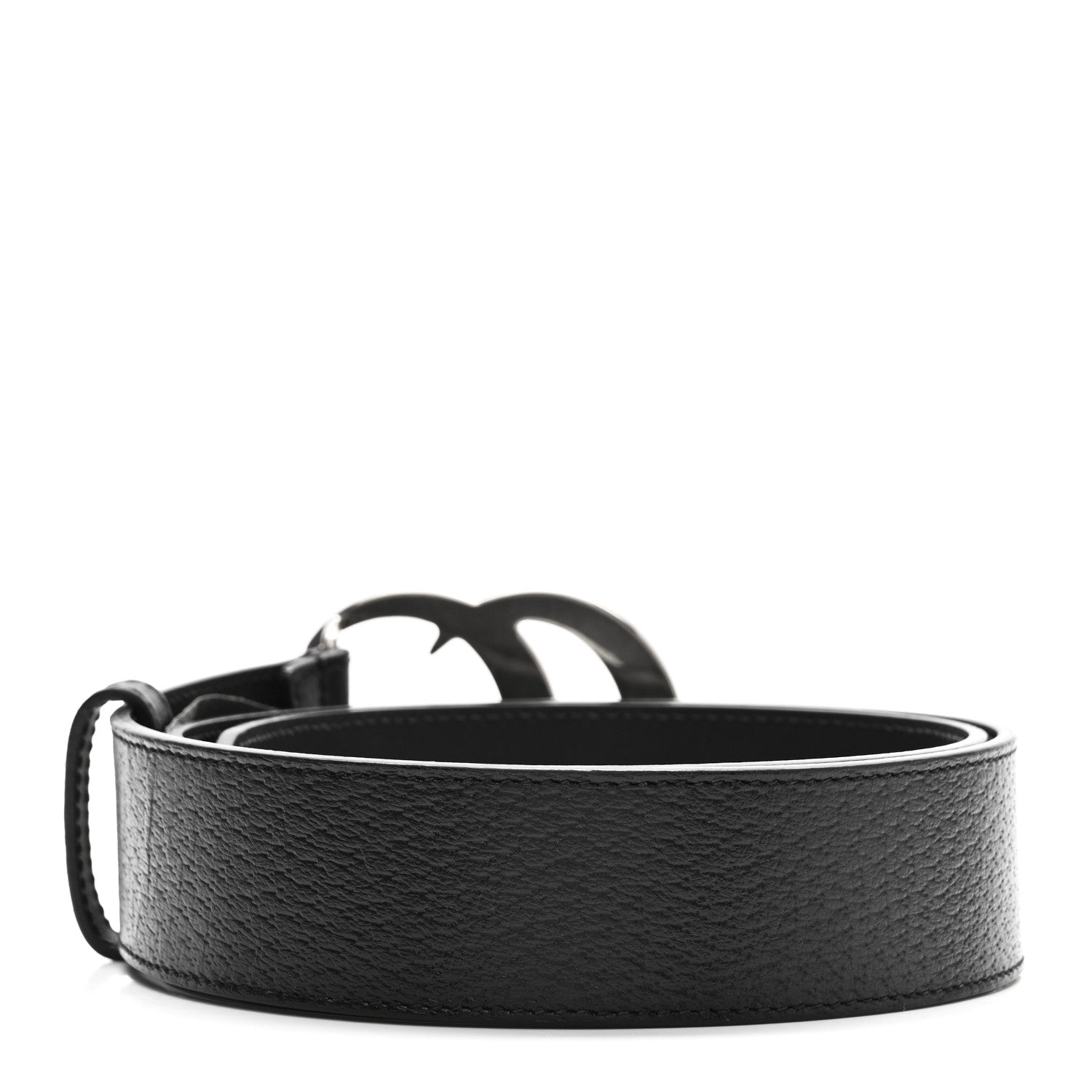Textured Calfskin Double G 40mm Belt 80 32 Black