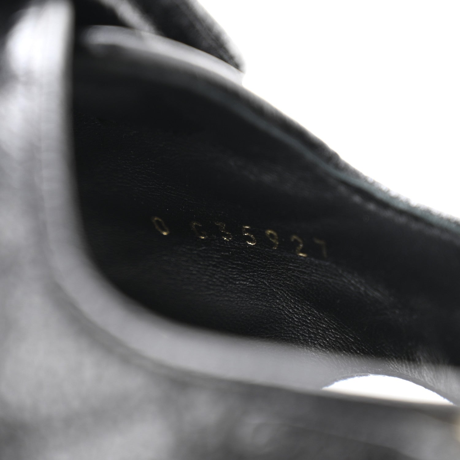 Grained Calfskin Velcro Dad Sandals 37.5 Black
