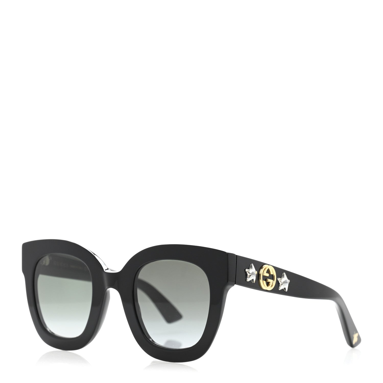 Round Frame Star Sunglasses GG0208S Black