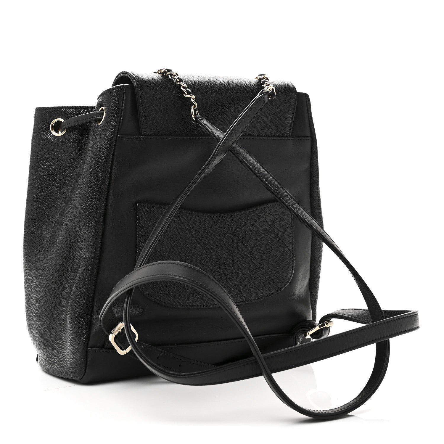 Caviar Quilted Business Affinity Backpack Black