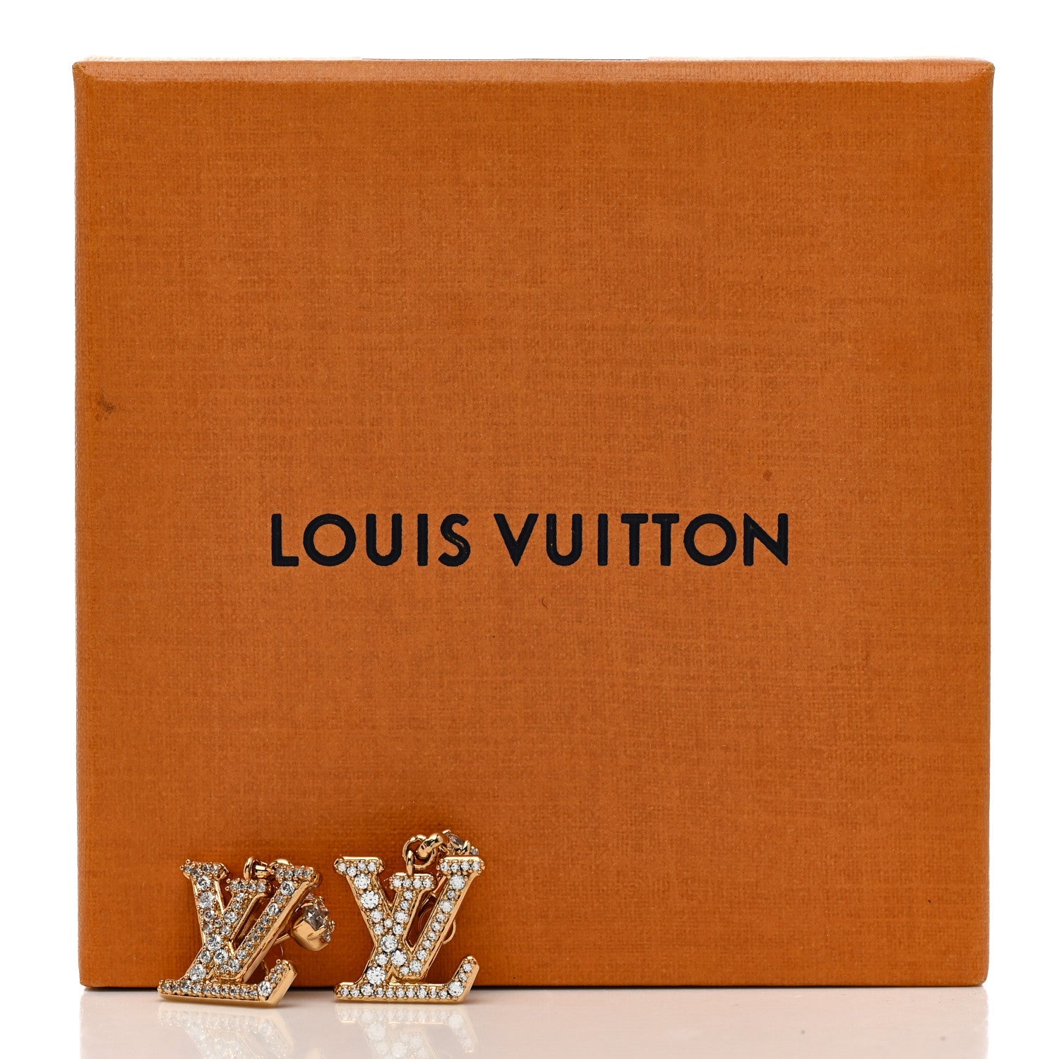 Crystal Lady LV Earrings Gold