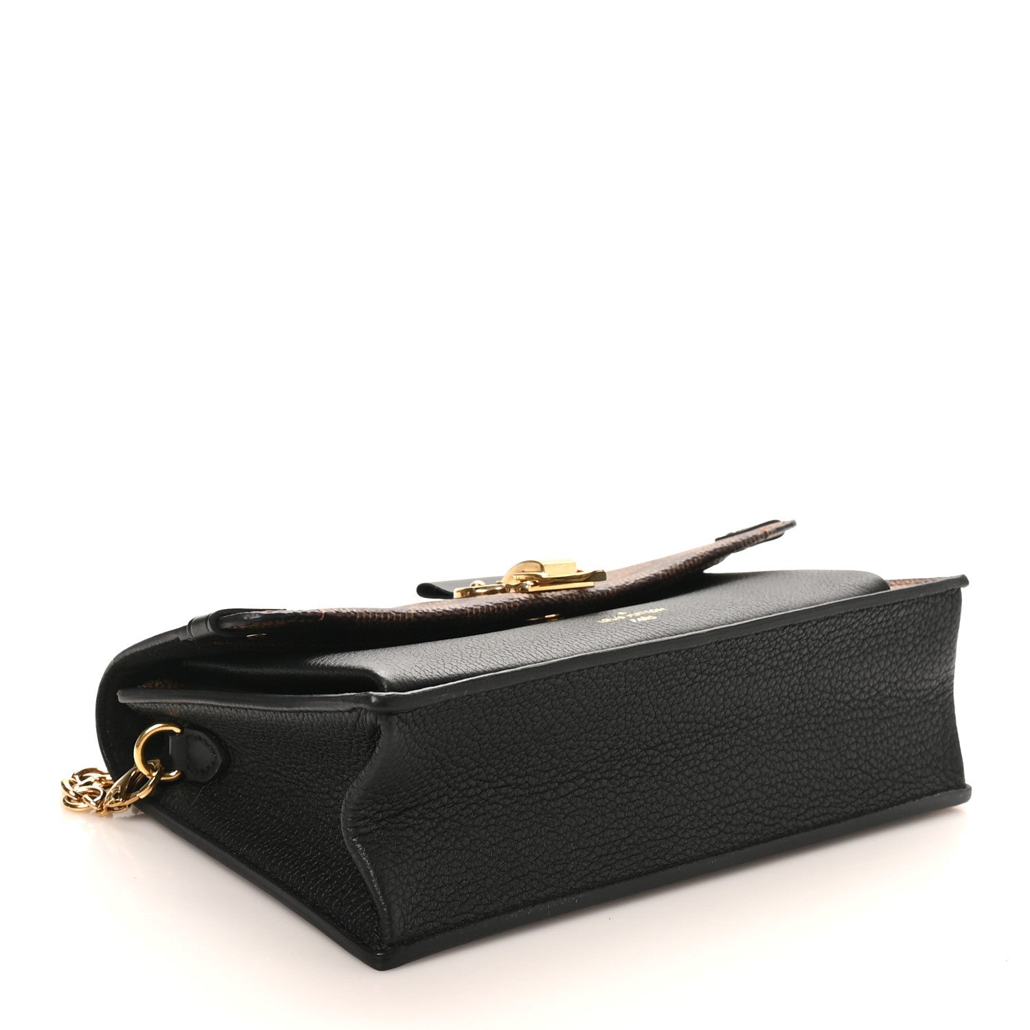 Damier Ebene Vavin Chain Wallet Black
