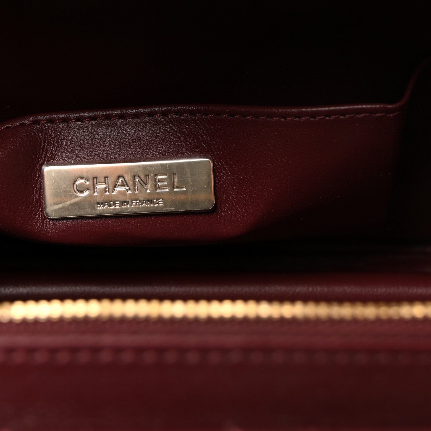 Calfskin Quilted Studded Square Vanity Case Burgundy