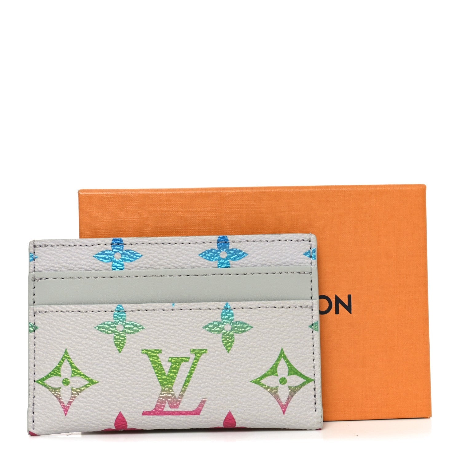 Monogram Card Holder Gradient Grey