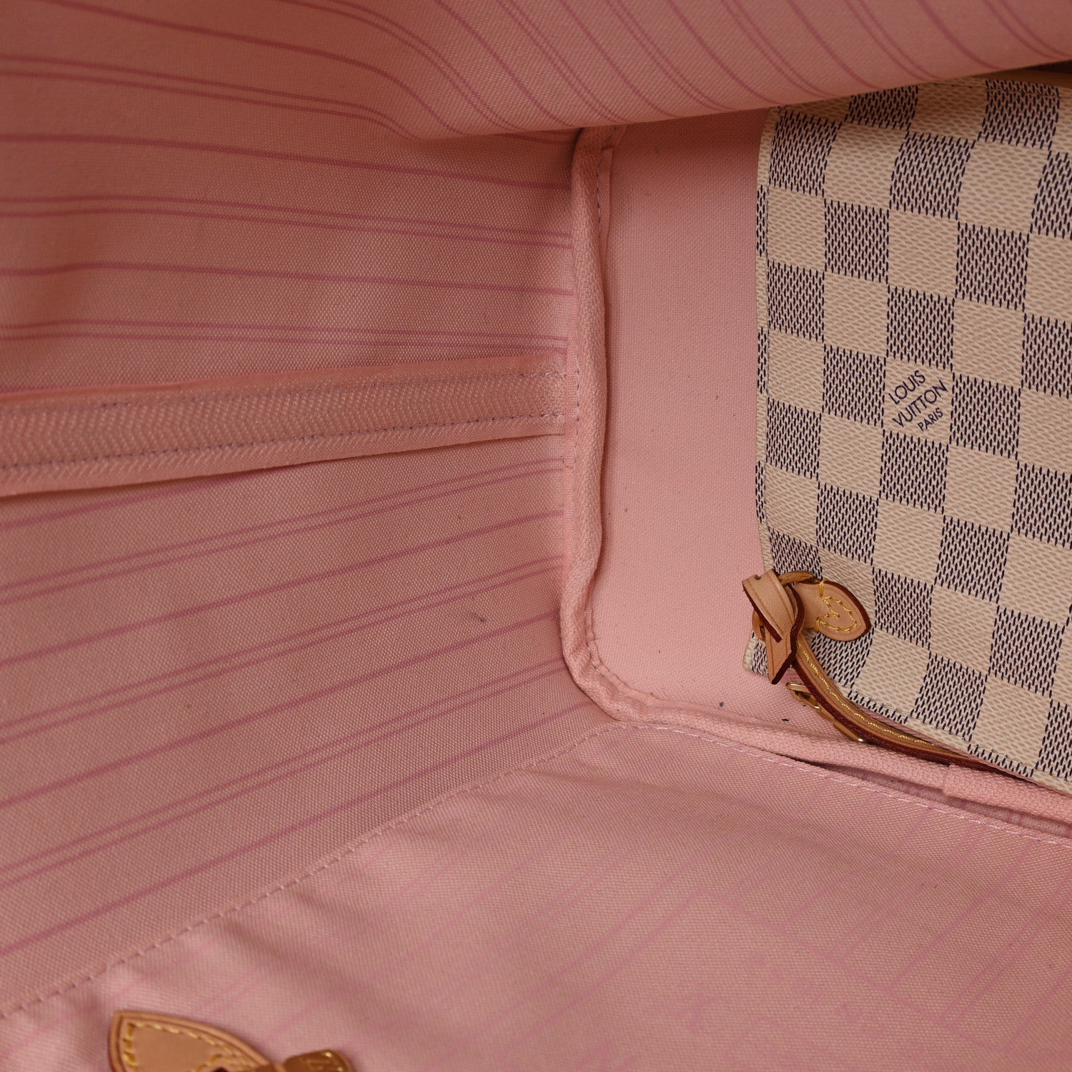 Damier Azur Neo Neverfull MM Rose Ballerine